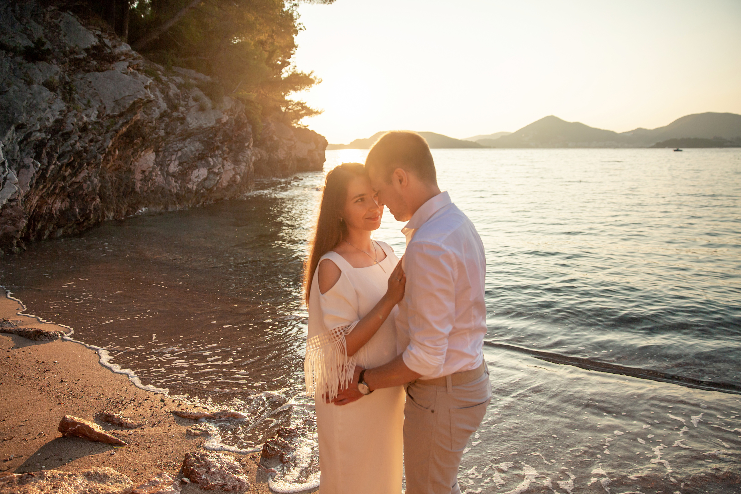 Fotoshoot i Miločer-parken ved Sveti Stefan, Montenegro