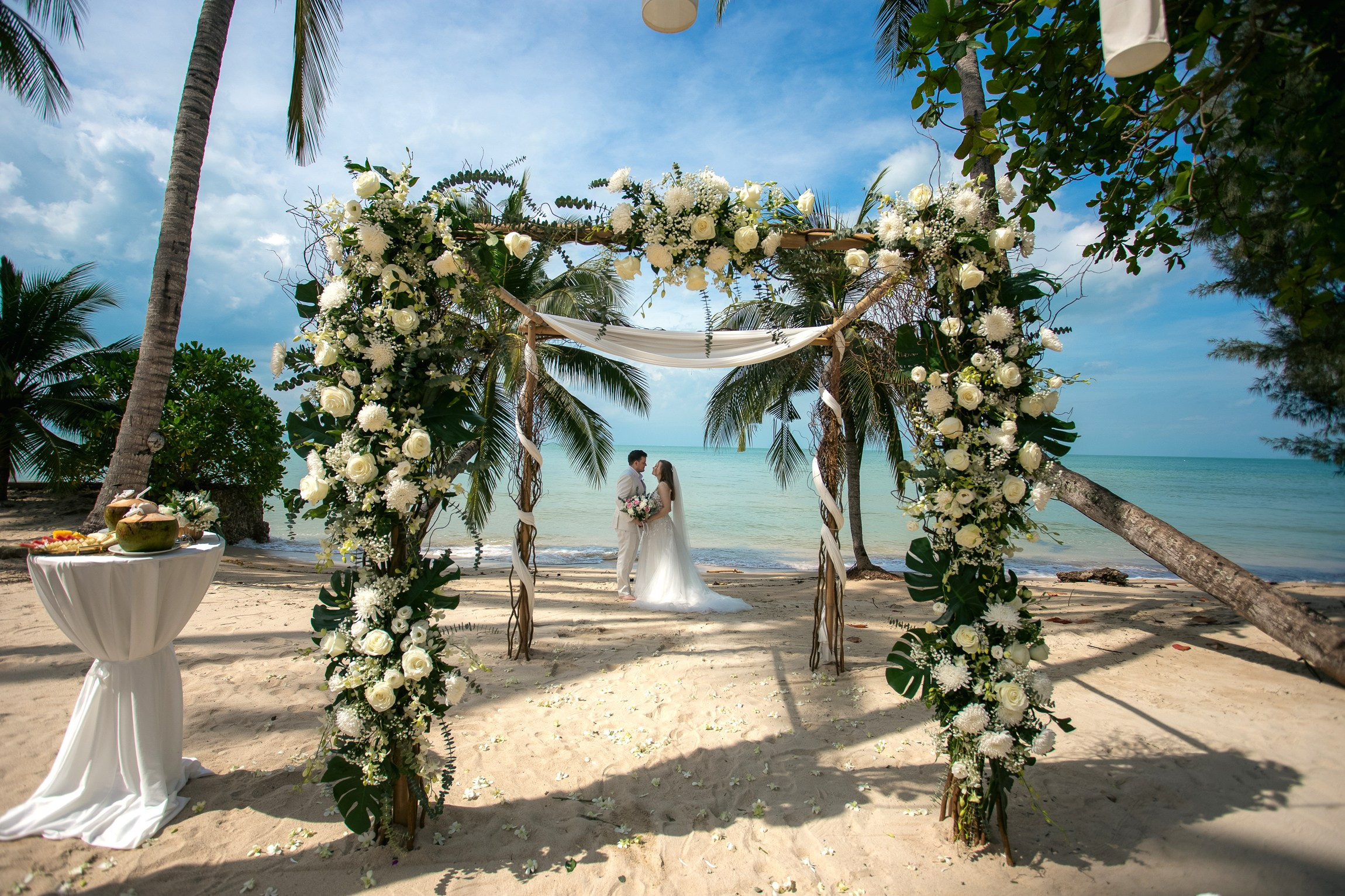 Western ceremony. Wedding on Koh Samui, Thailand