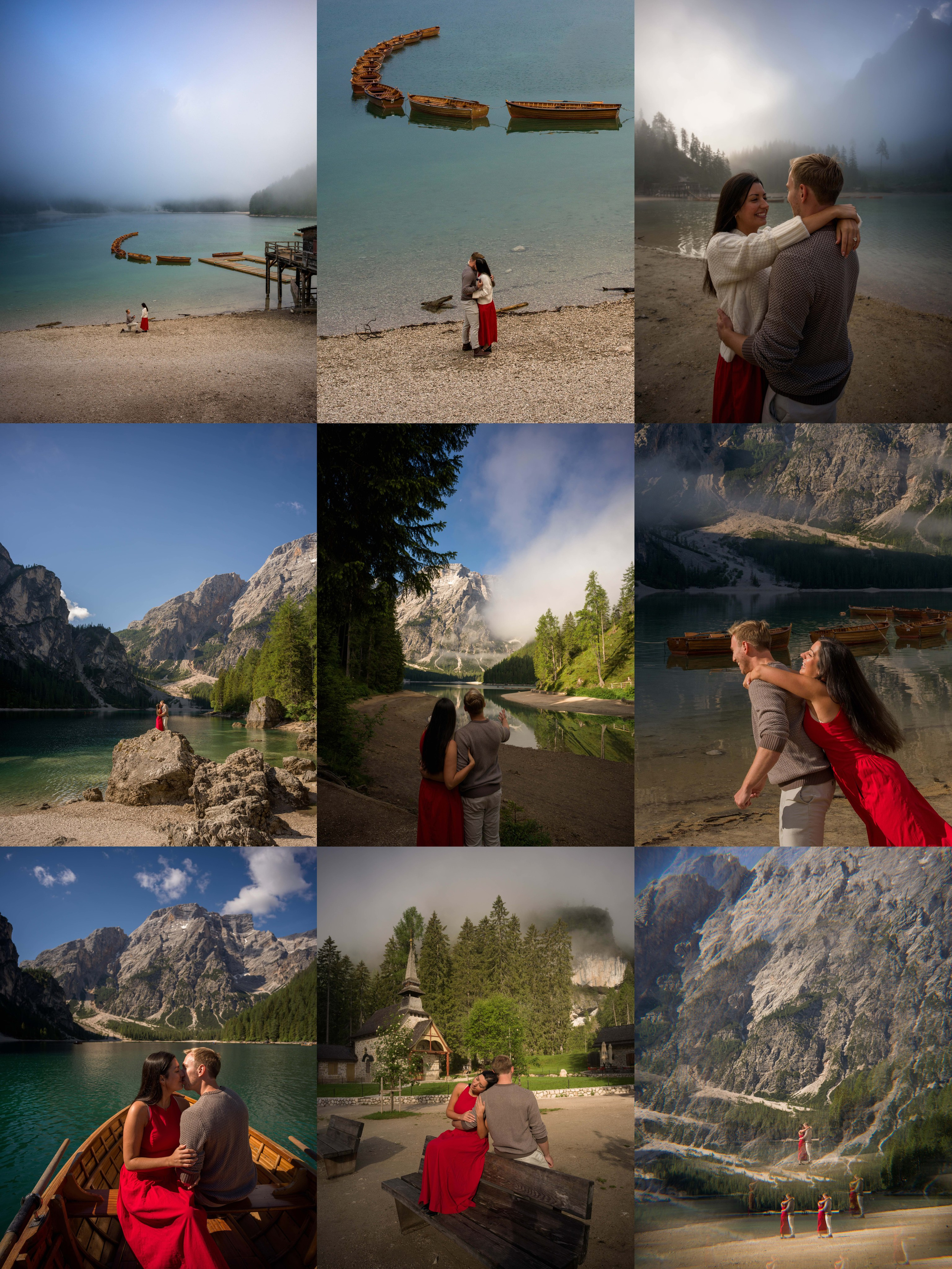Proposal, Lago di Braes, the Dolomites