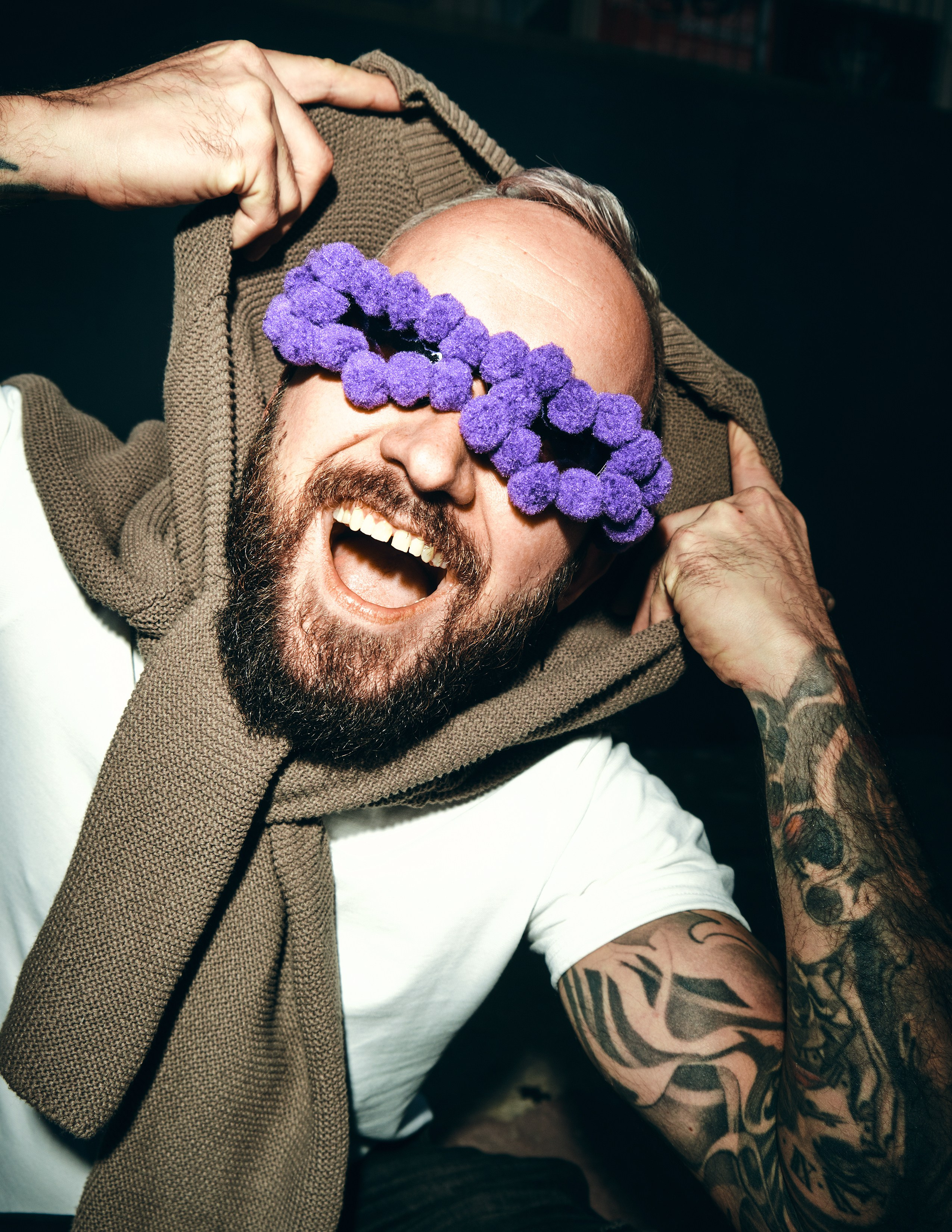 Street photography with flash light in the industrial area of Torrevieja, Alicante