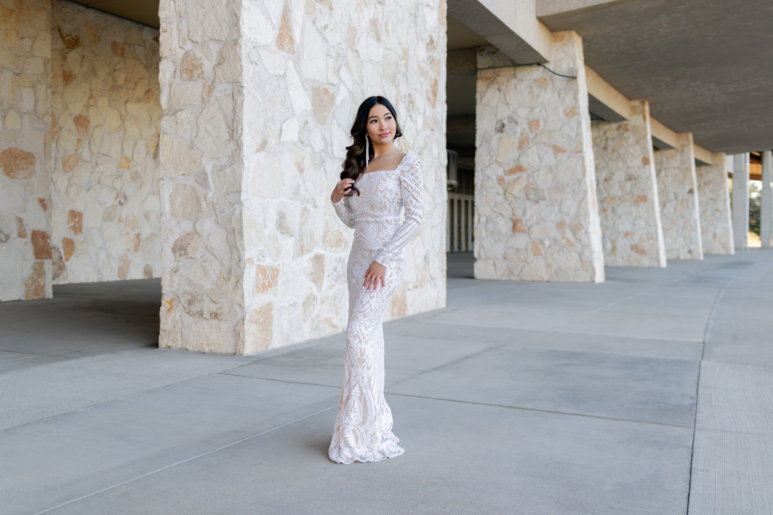 Caroline's Windsor brand collaboration photoshoot at Auditorium Shores in Austin, Texas