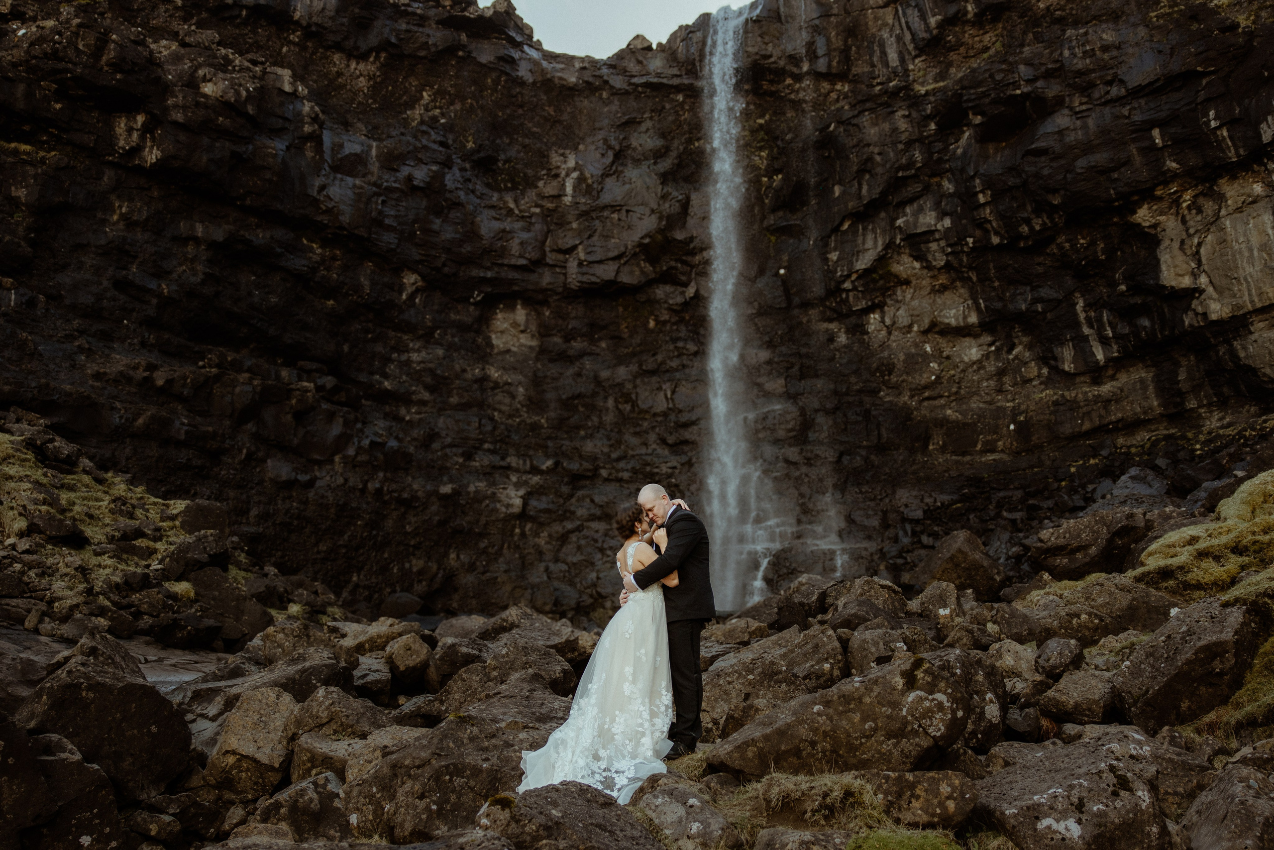 Elope at Faroe islands to celebrate 10 years anniversary. Iceland elopement photographer & videographer