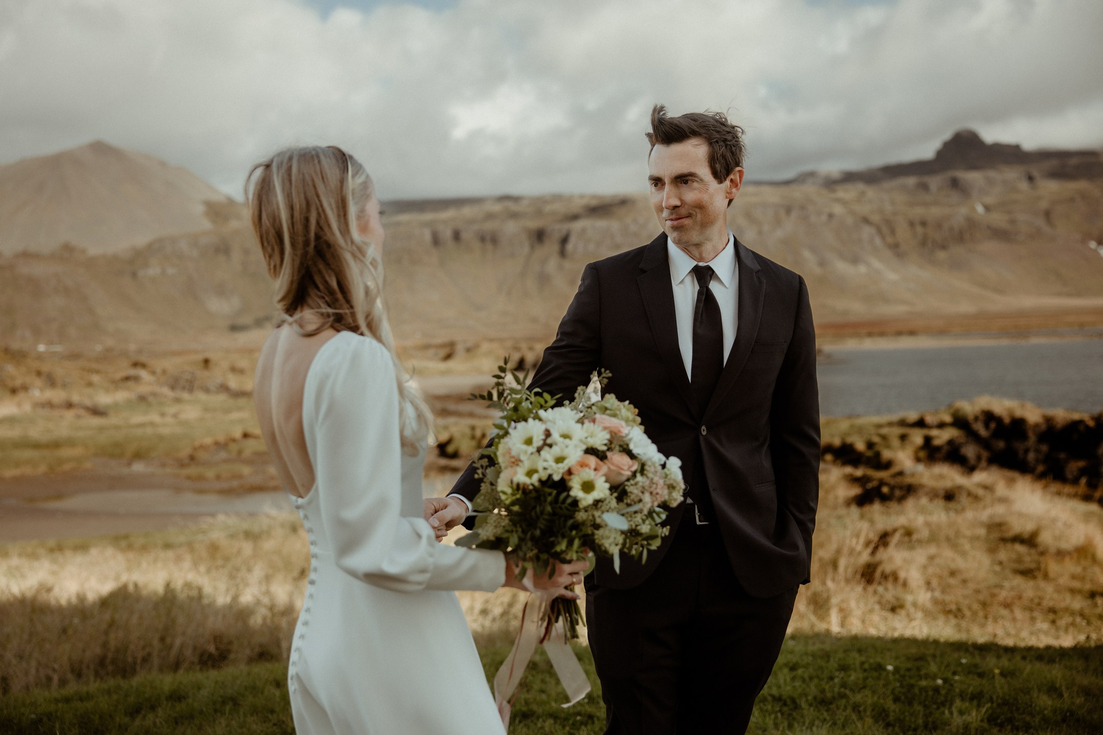 Iceland elopement at Budir Black Church | Snæfellsnes wedding by Iceland elopement photographer & videographer. Iceland elopement photographer & videographer