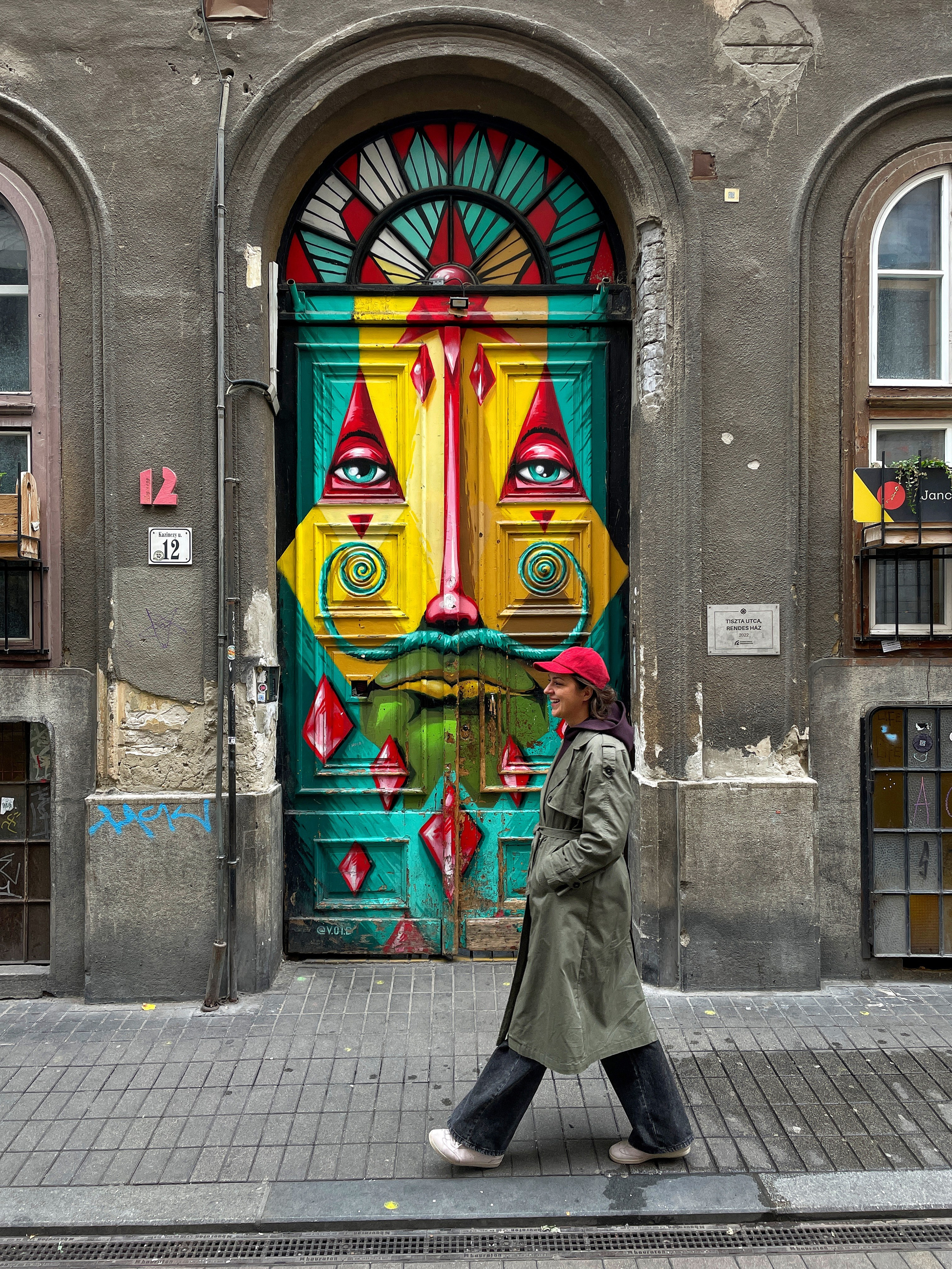coloured door