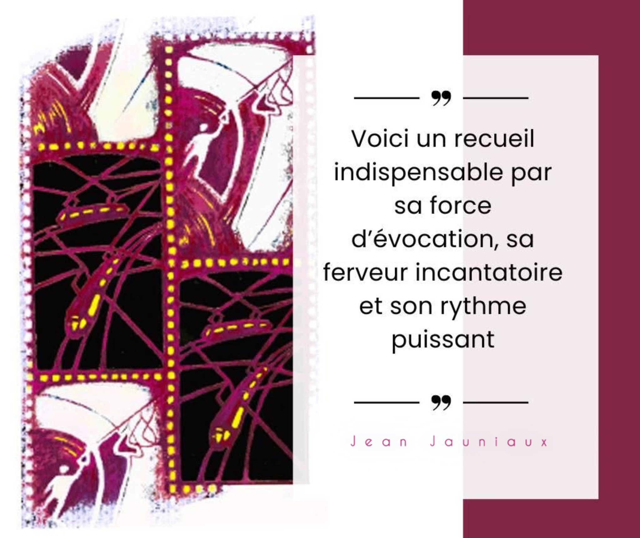 Una ricenzione che loda e applaude la poesia di David Jauzion-Graverolles e la grafica di Nadia Kuprina. Jean Jauniaux.