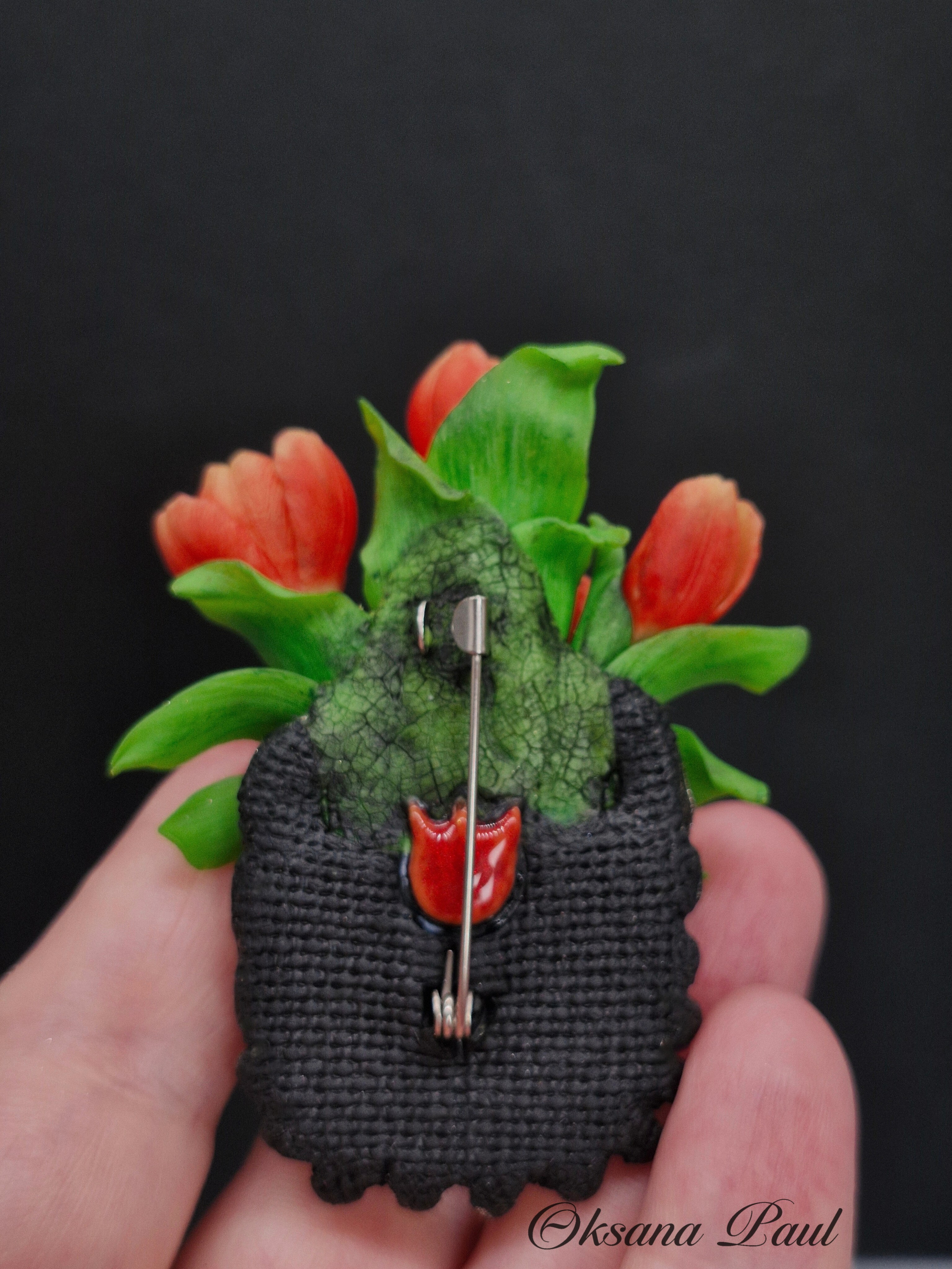 Броши с цветами / Blumen-Broschen ➜. Oksana Paul-Gardinen-Design Oksana Paul ✧ Art of Gardinen & Textile Design ✧ Polymer Clay Art & Handmade Creatures
