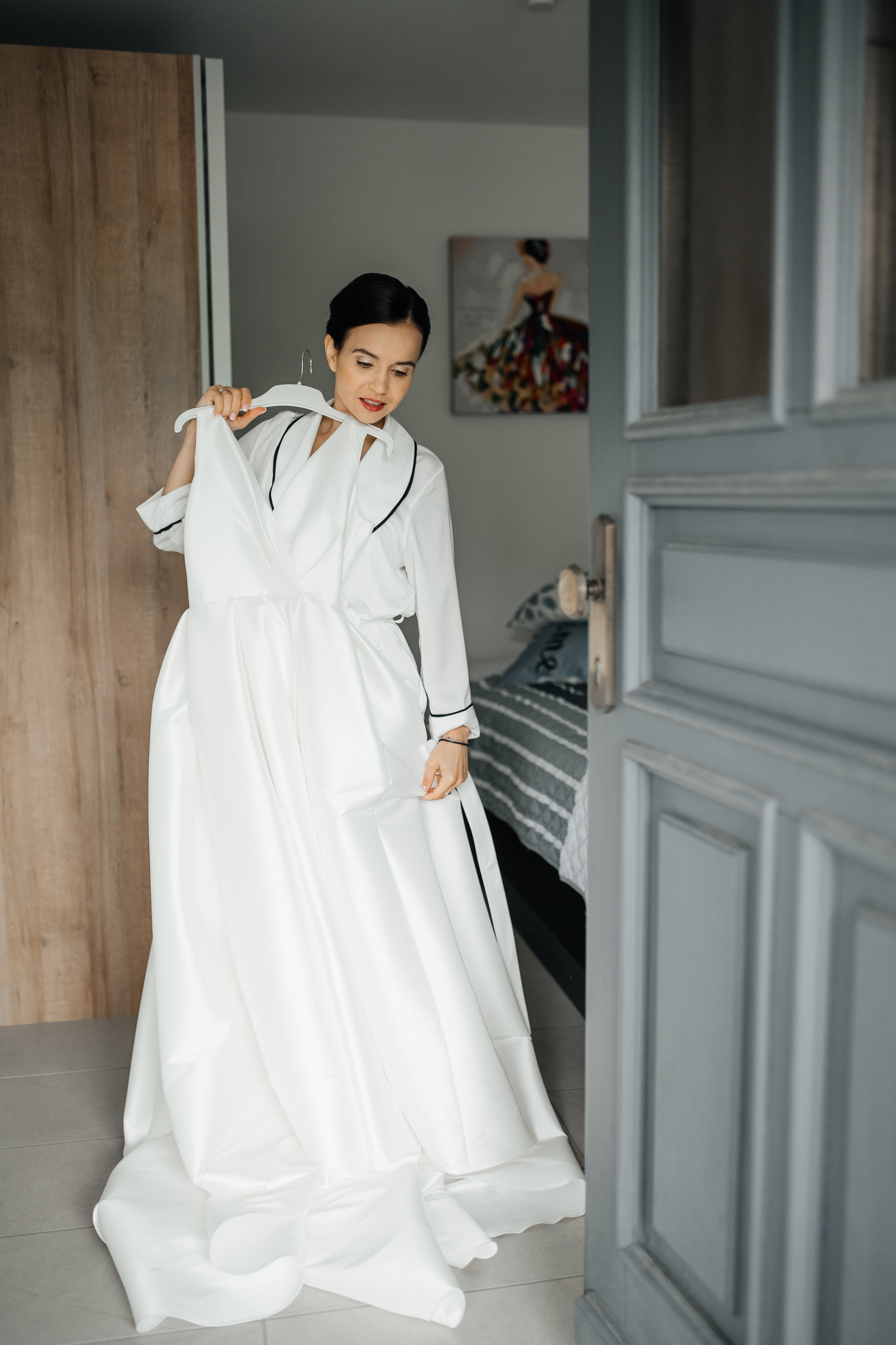so wunderschön Braut mit sein  Kleid