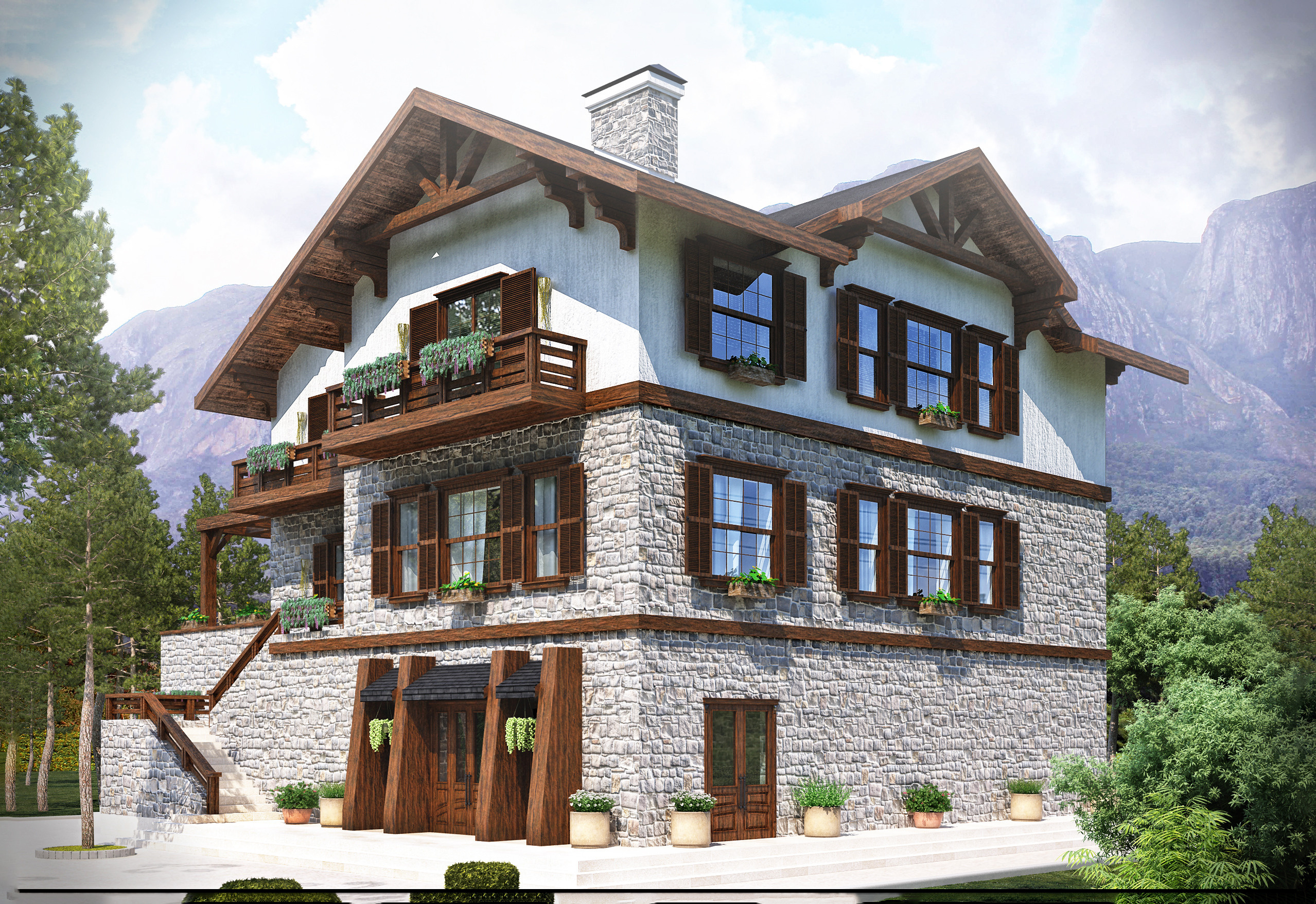 Проект курортно-гостевого комплекса в городе Гусар