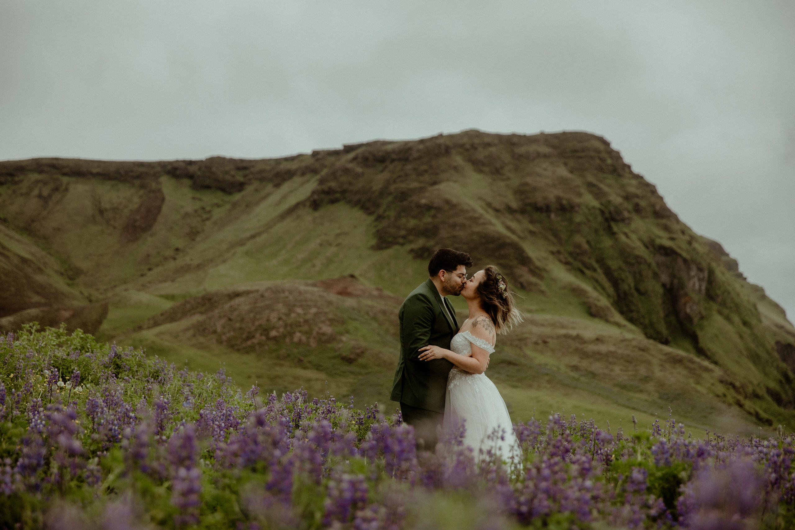 Elopement at Kvernufoss Waterfall. Iceland elopement photographer & videographer