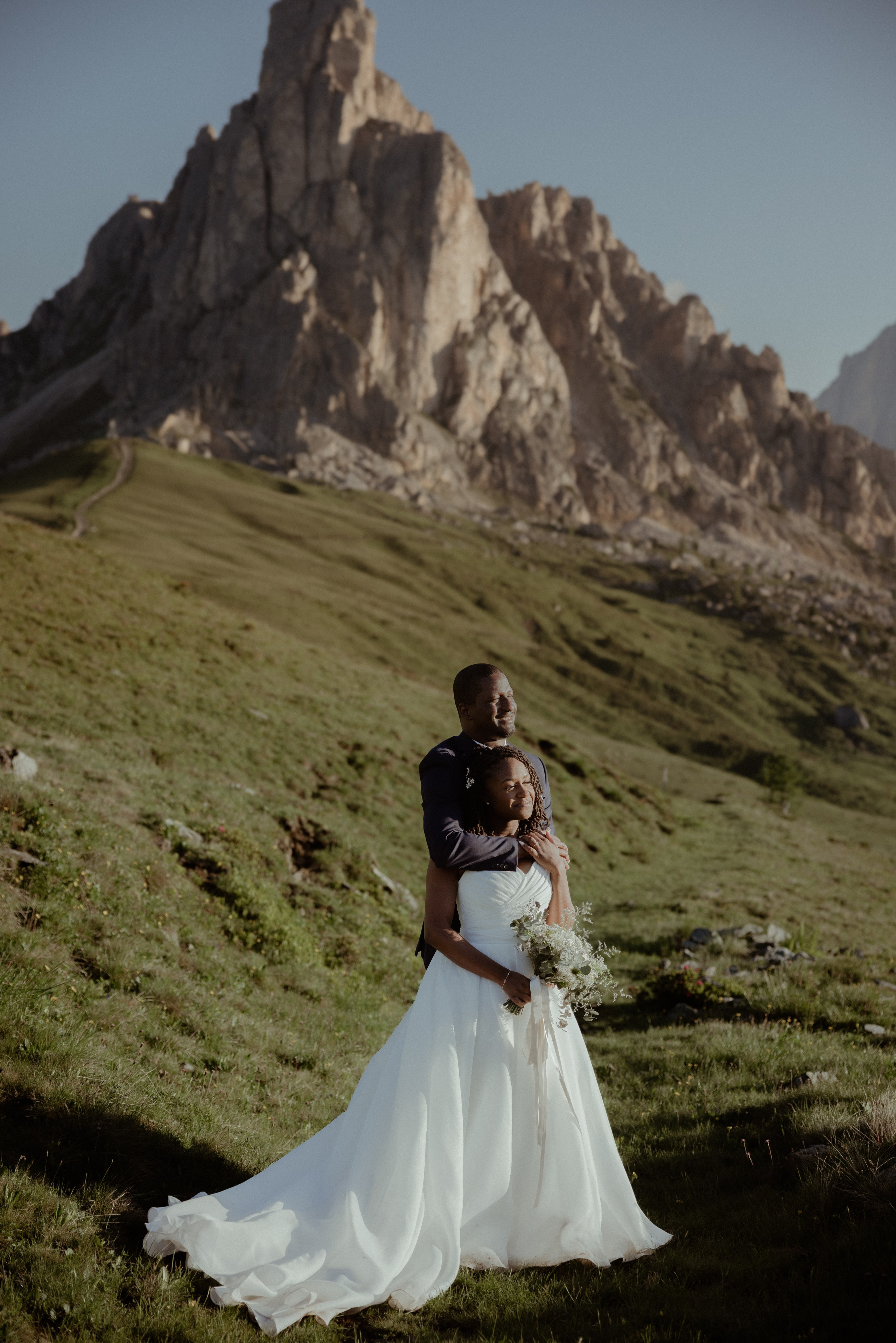 Ashley & Faisal’s sunrise Dolomites elopement. Iceland elopement photographer & videographer