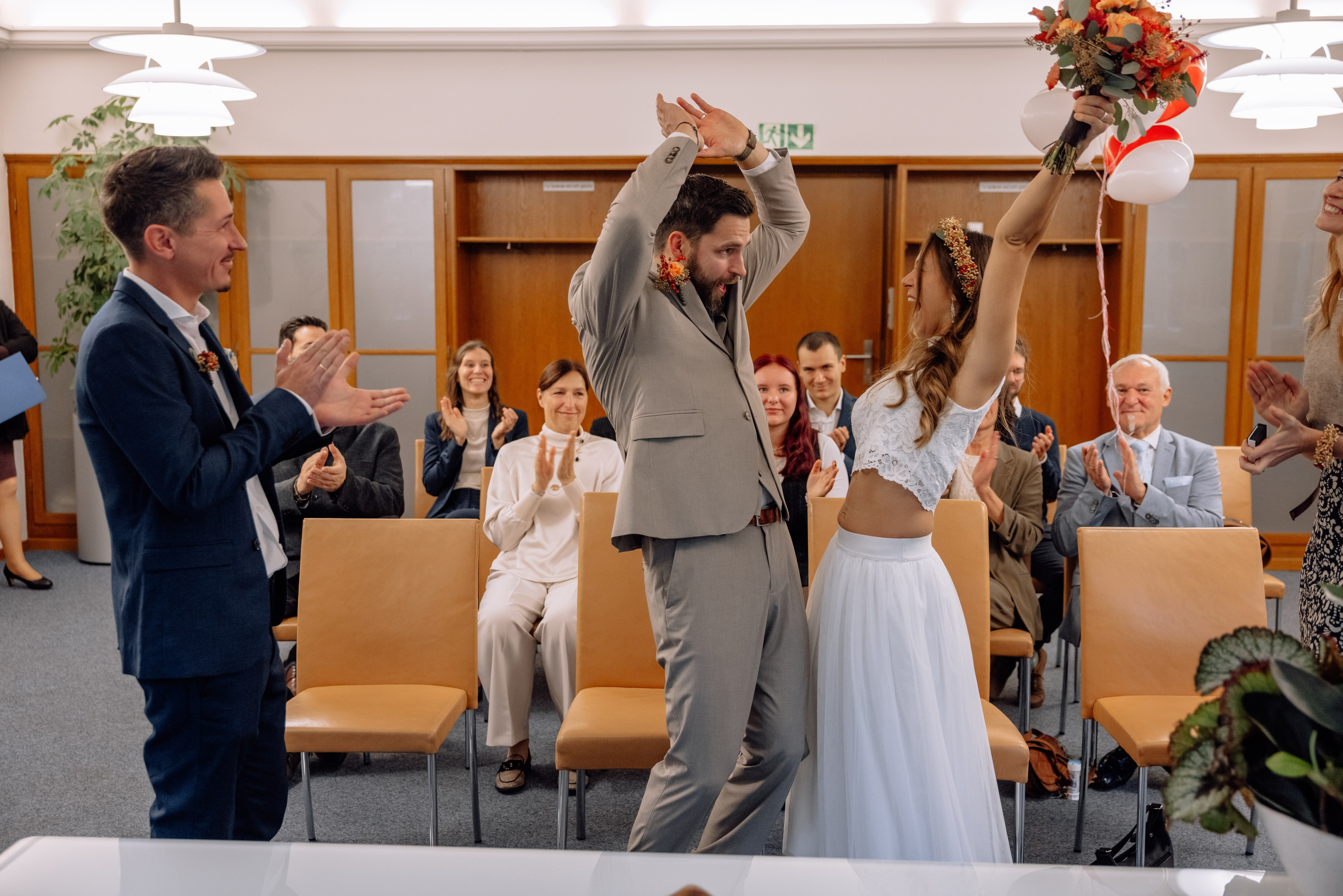 Herbsthochzeit im Standesamt Schwabing. Hochzeitsfotograf München Taufe Familienfotograf Tanja Mauke