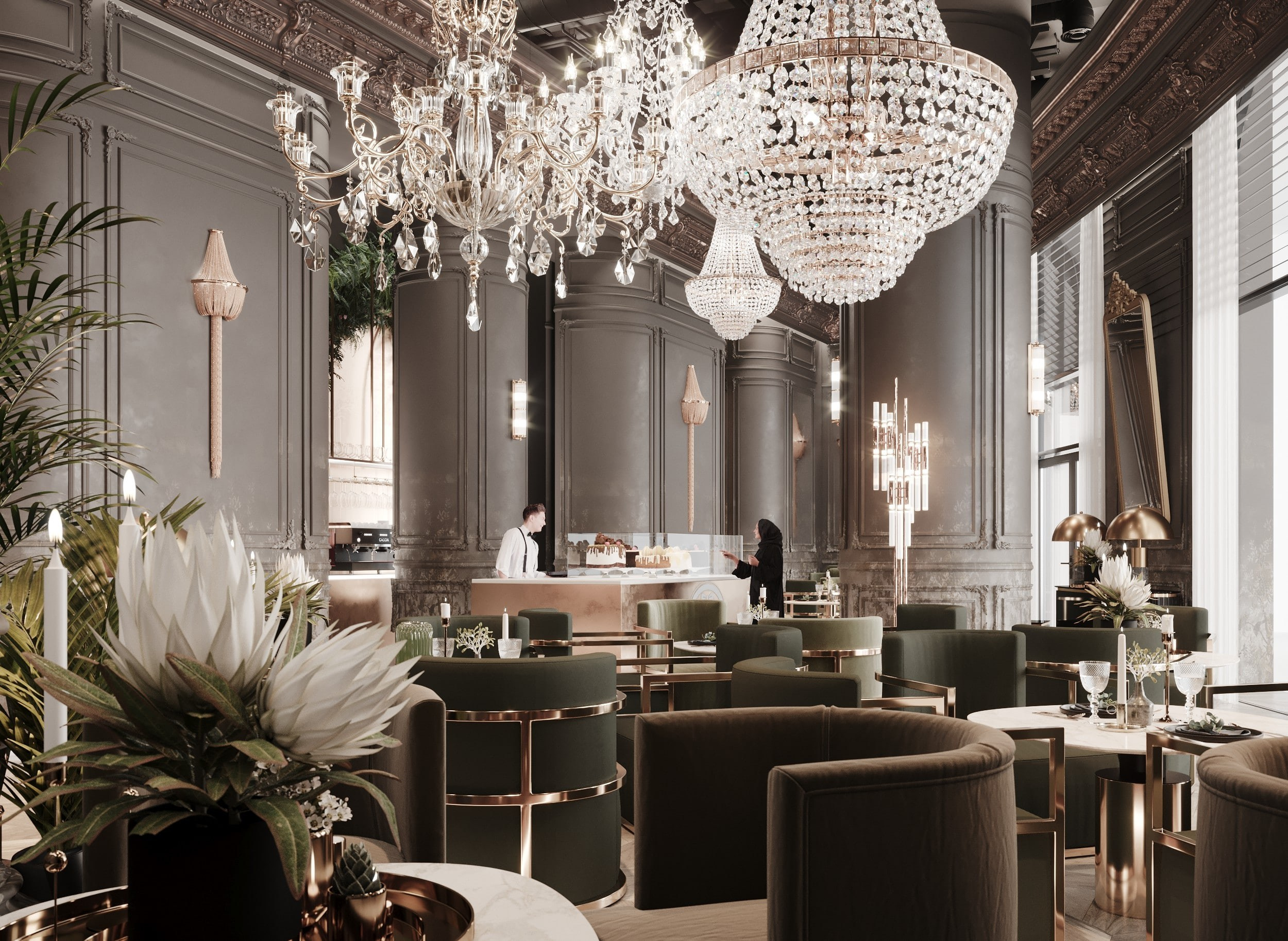 TORTE DELIZIA РЕСТОРАН. Дизайн интерьера и 3D-визуализация | AB Design Buro