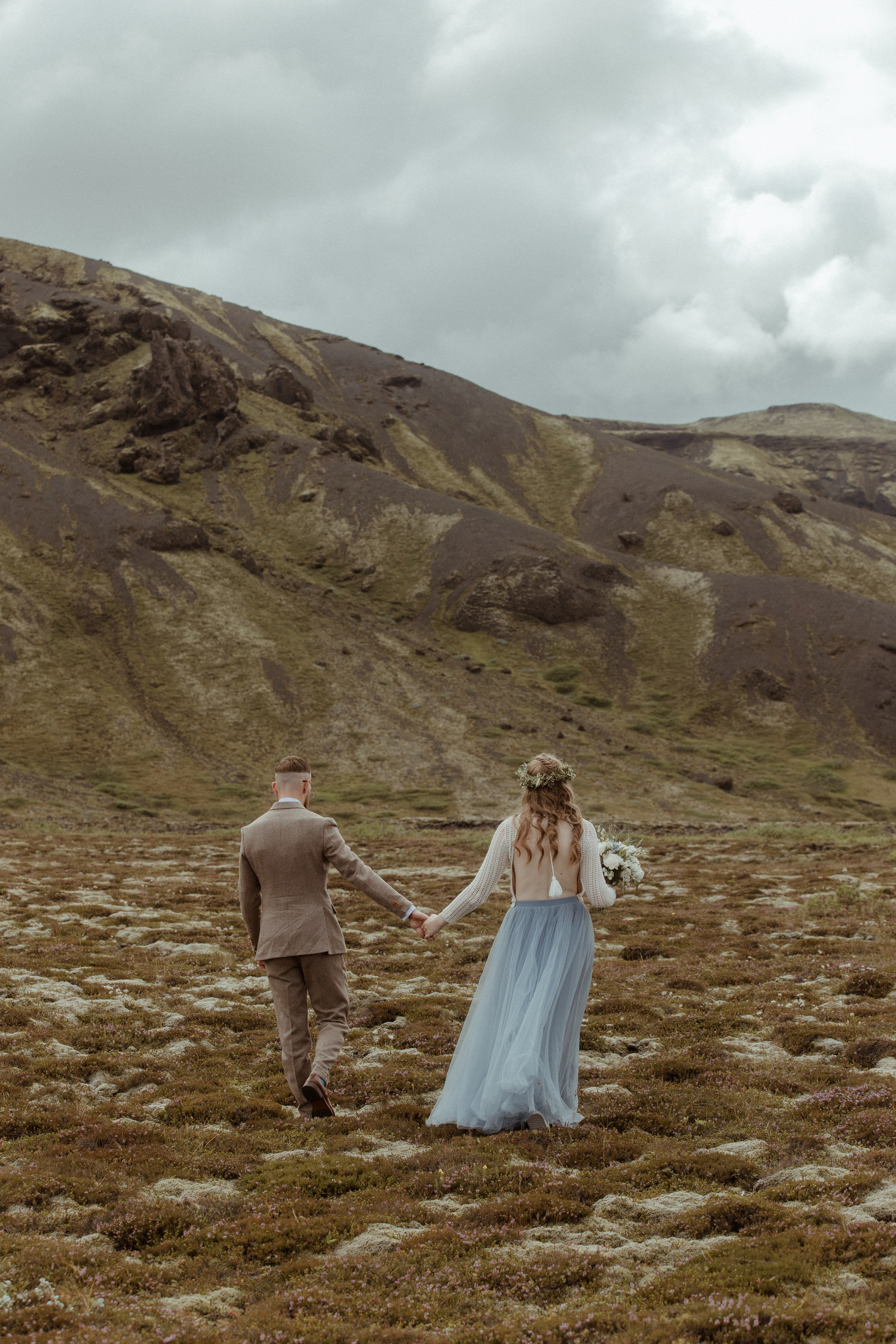 Iceland Secret Waterfall Elopement. Iceland elopement photographer & videographer