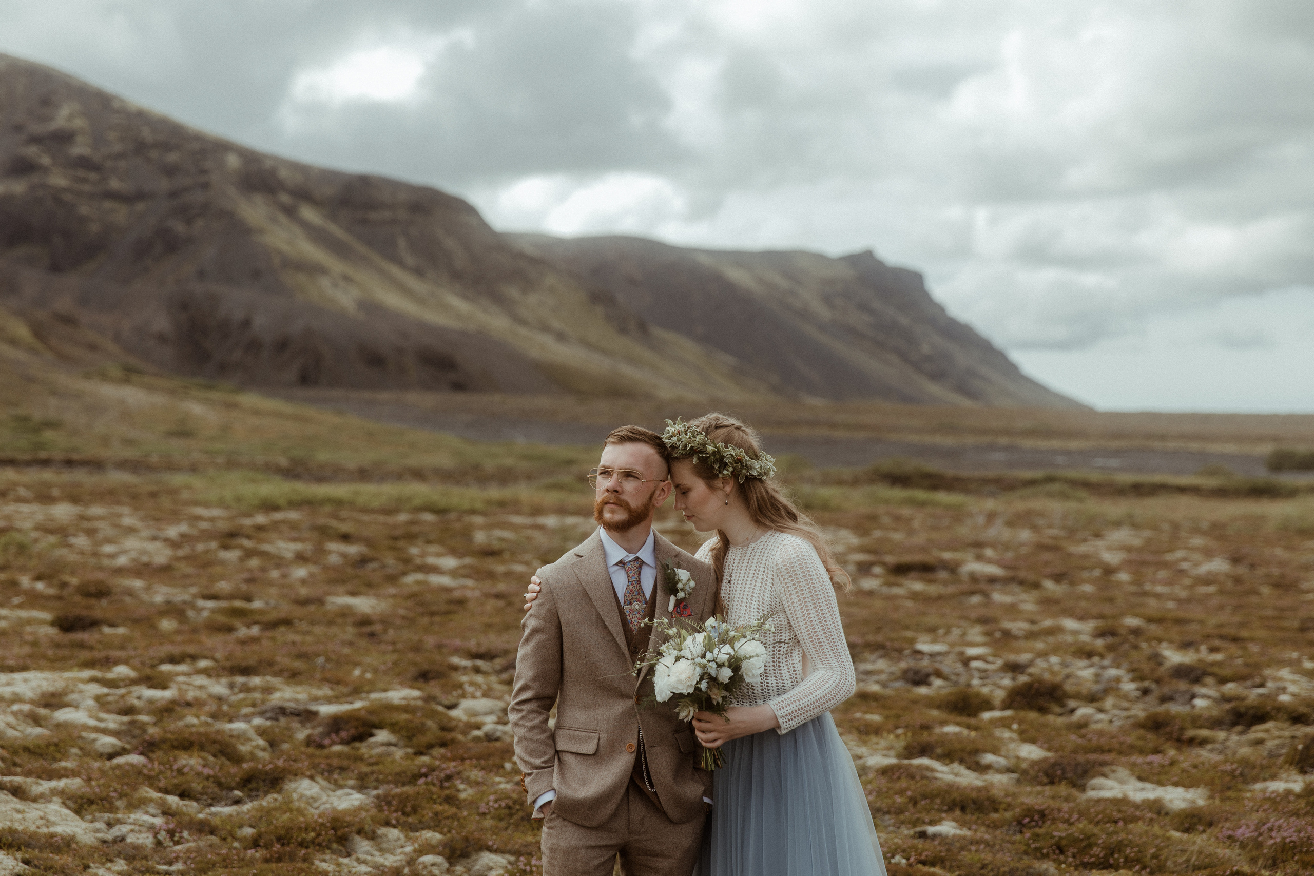 Iceland Secret Waterfall Elopement. Iceland elopement photographer & videographer