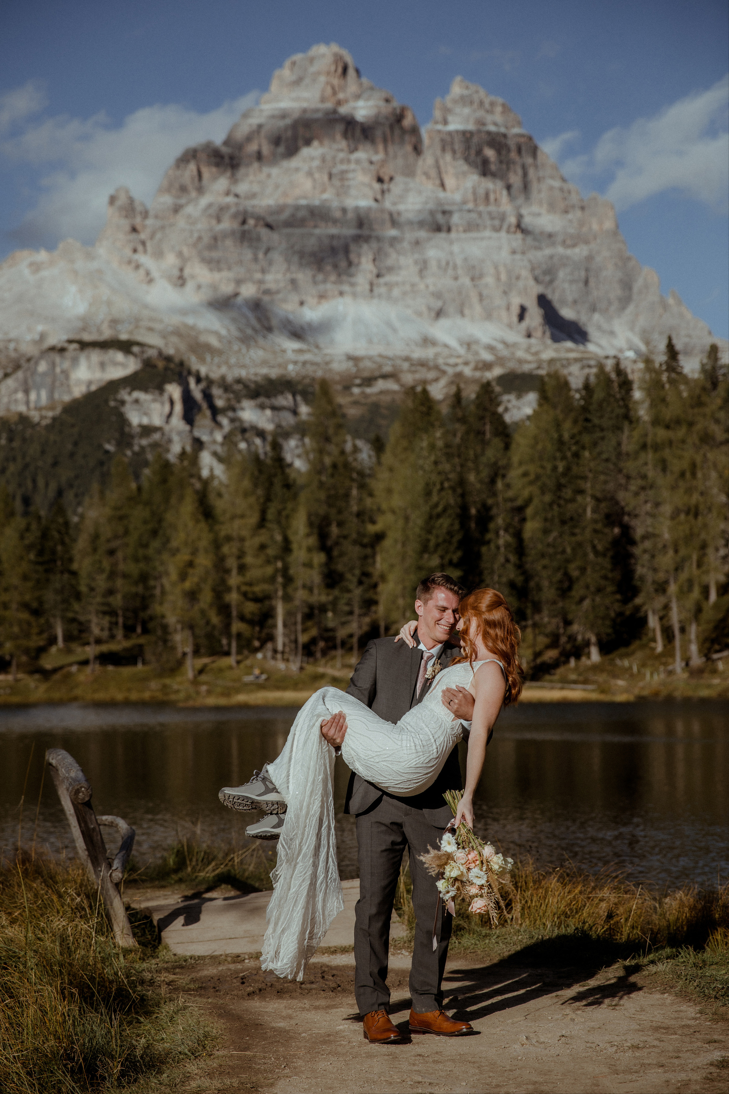 Italian Elopement in the Dolomites. Iceland elopement photographer & videographer