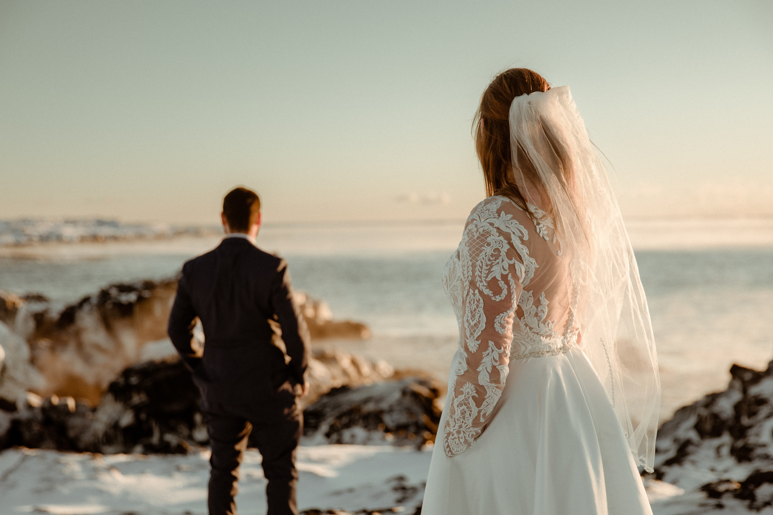 Golden Hour Elopement in Iceland. Iceland elopement photographer & videographer