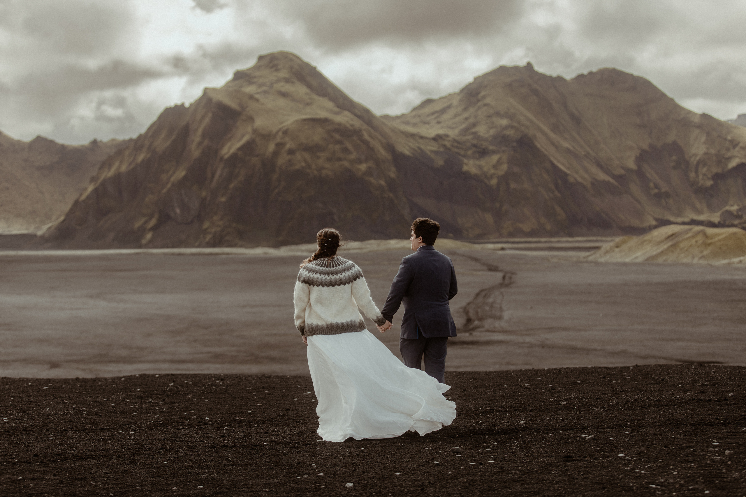 Private Black Sand Beach Elopement. Iceland elopement photographer & videographer