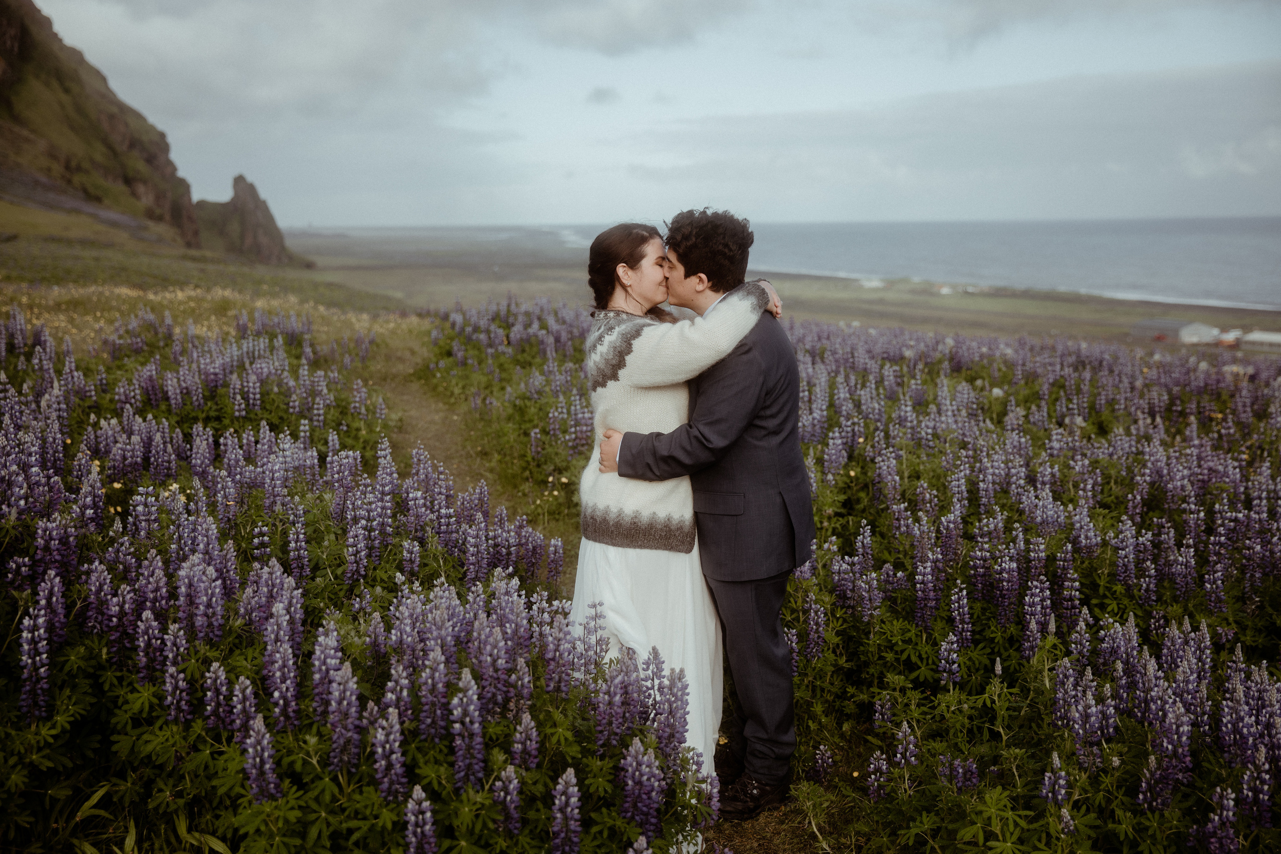 Private Black Sand Beach Elopement. Iceland elopement photographer & videographer