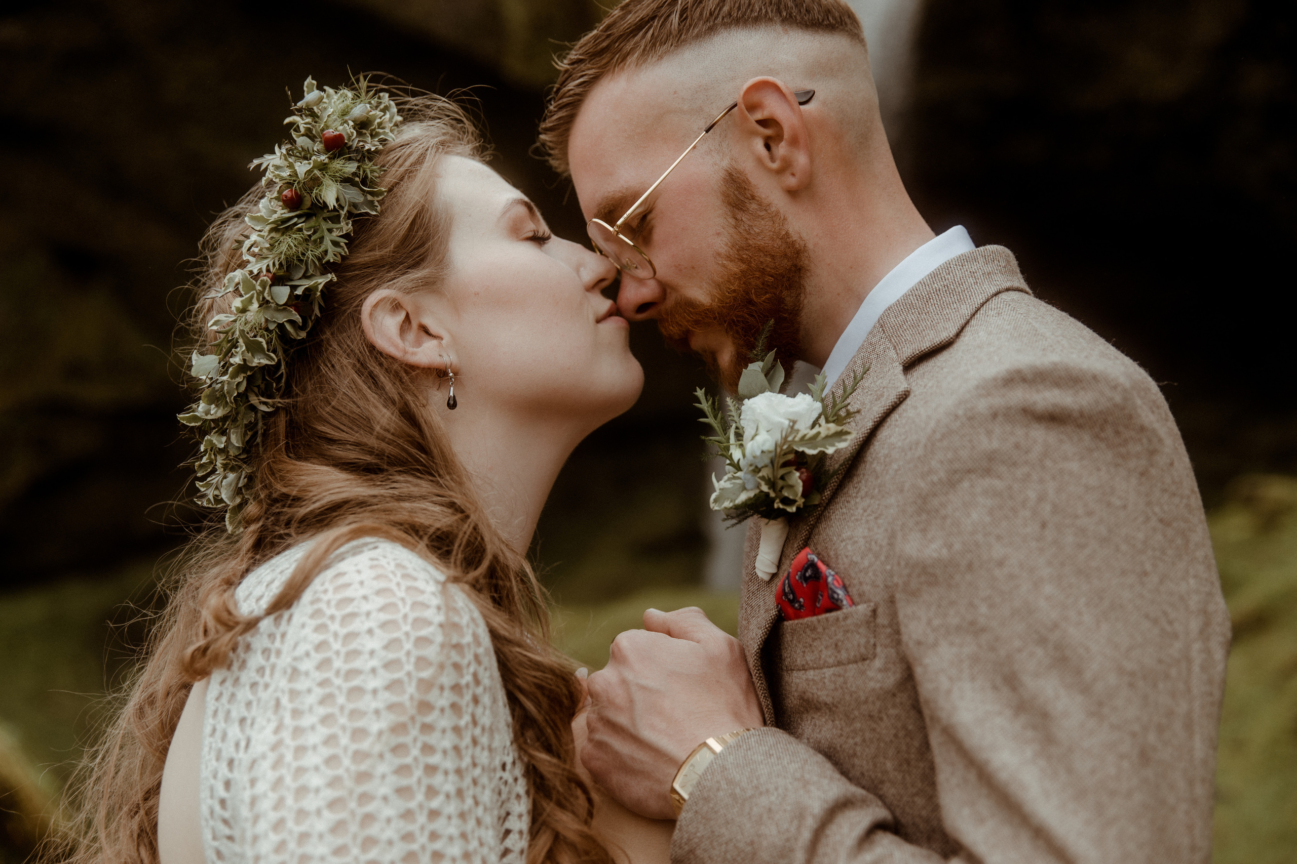 Iceland Secret Waterfall Elopement. Iceland elopement photographer & videographer