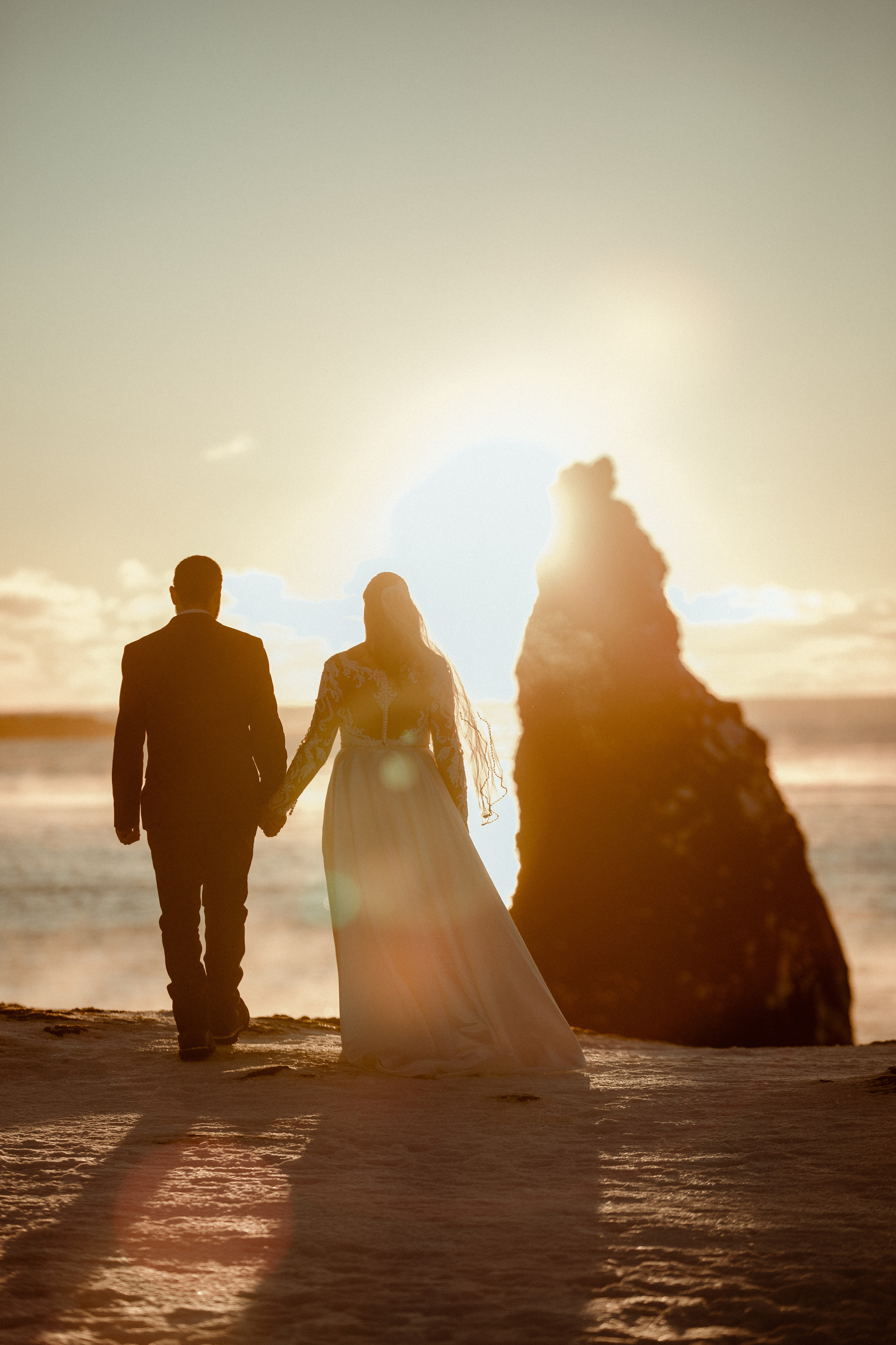 Golden Hour Elopement in Iceland. Iceland elopement photographer & videographer