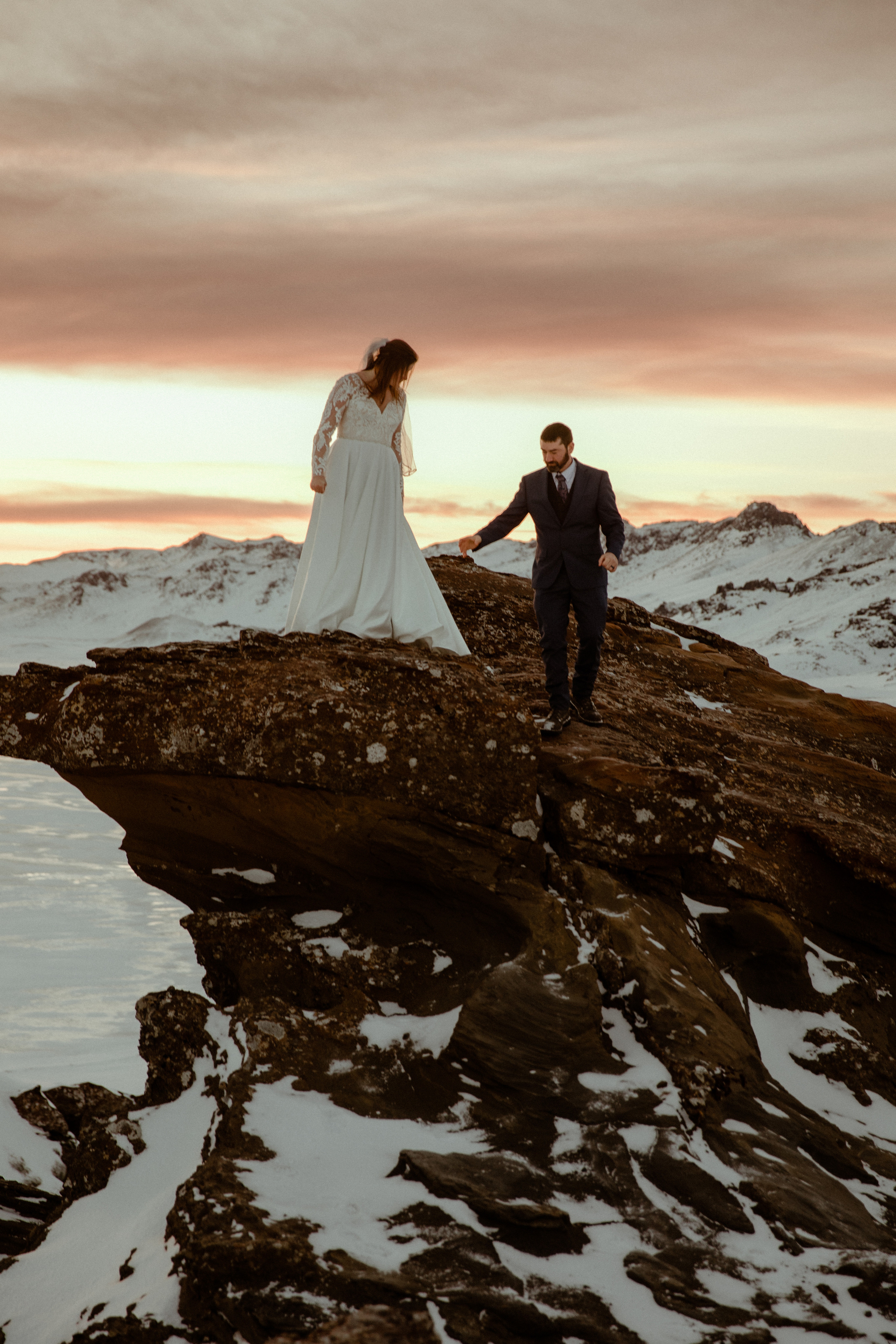 Golden Hour Elopement in Iceland. Iceland elopement photographer & videographer
