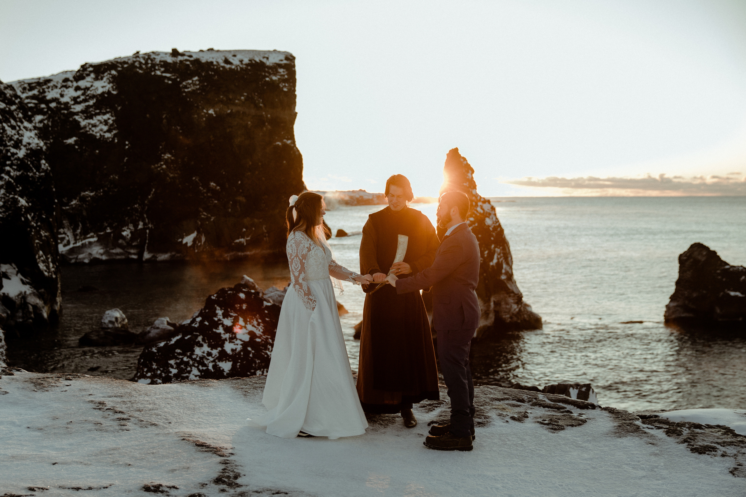 Golden Hour Elopement in Iceland. Iceland elopement photographer & videographer