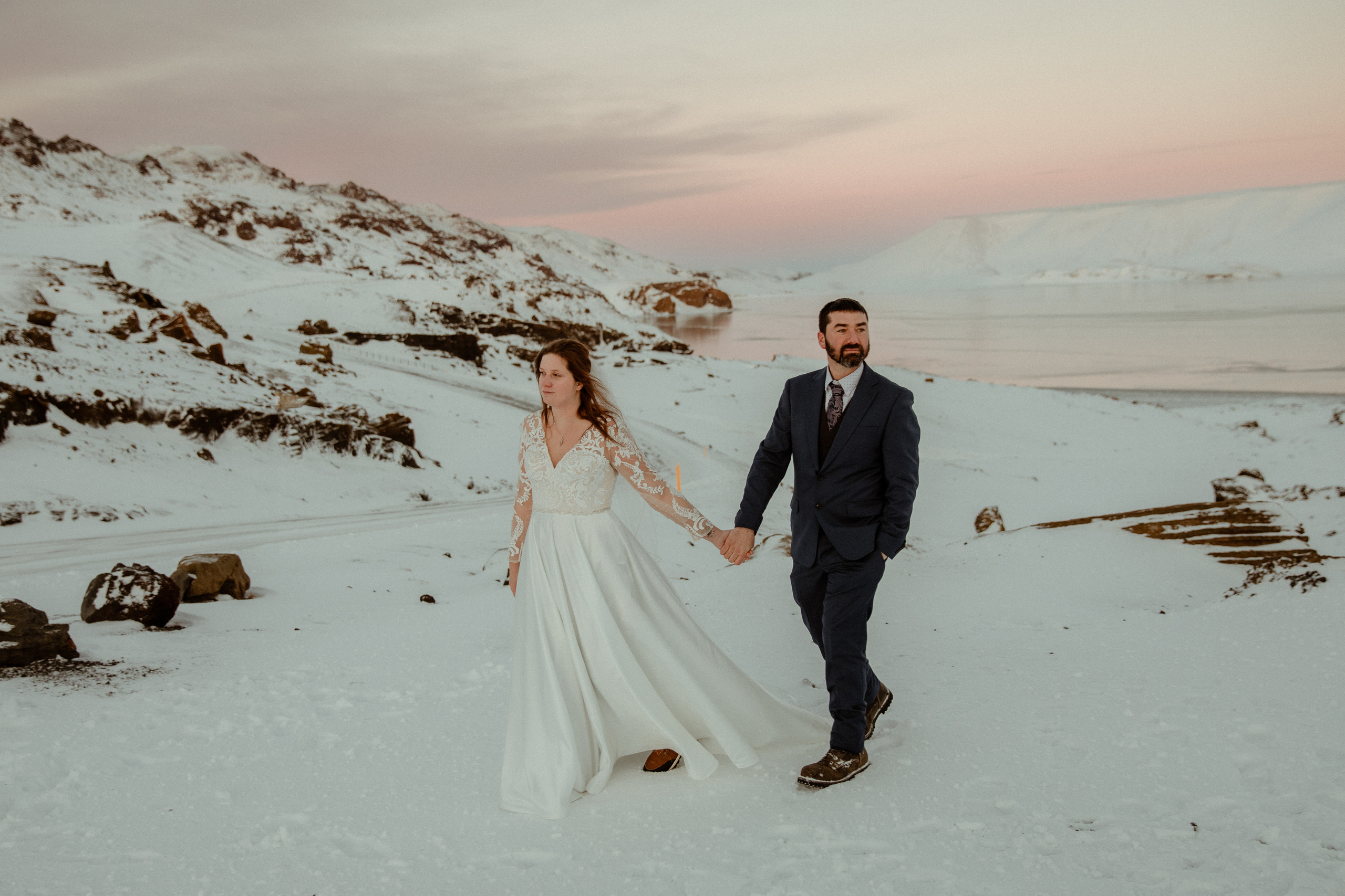 Golden Hour Elopement in Iceland. Iceland elopement photographer & videographer