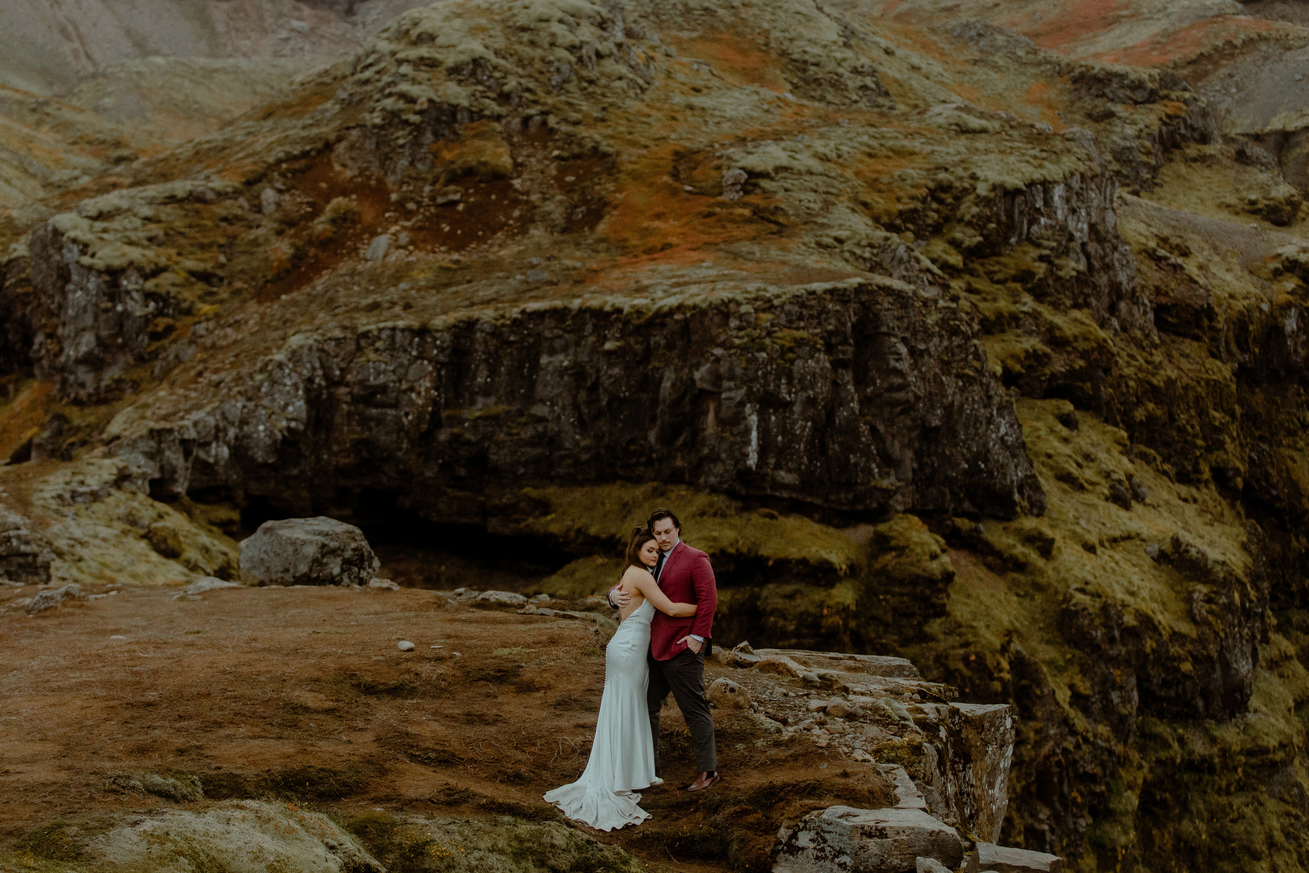 Secret hiking Elopement in Iceland. Iceland elopement photographer & videographer