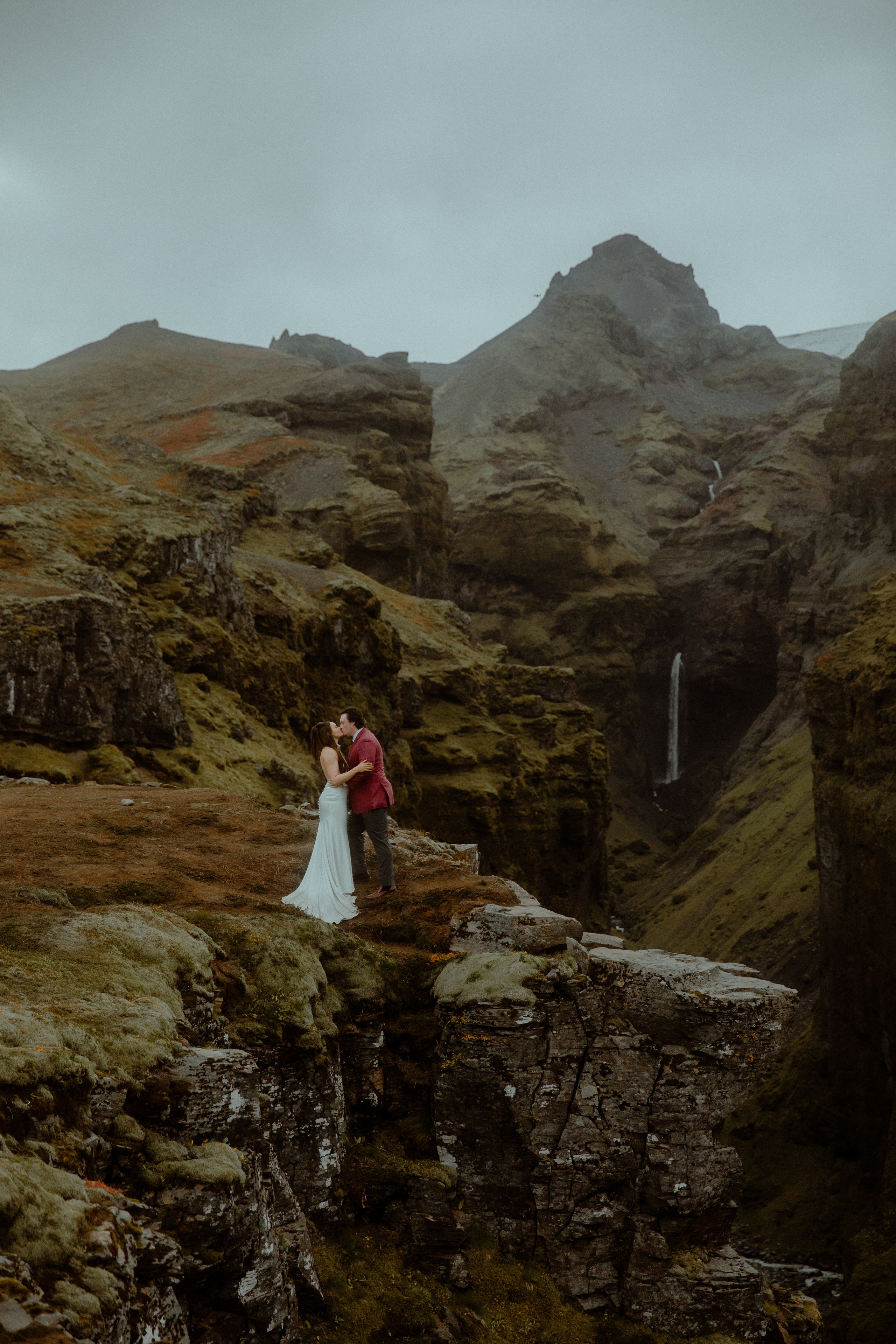 Secret hiking Elopement in Iceland. Iceland elopement photographer & videographer