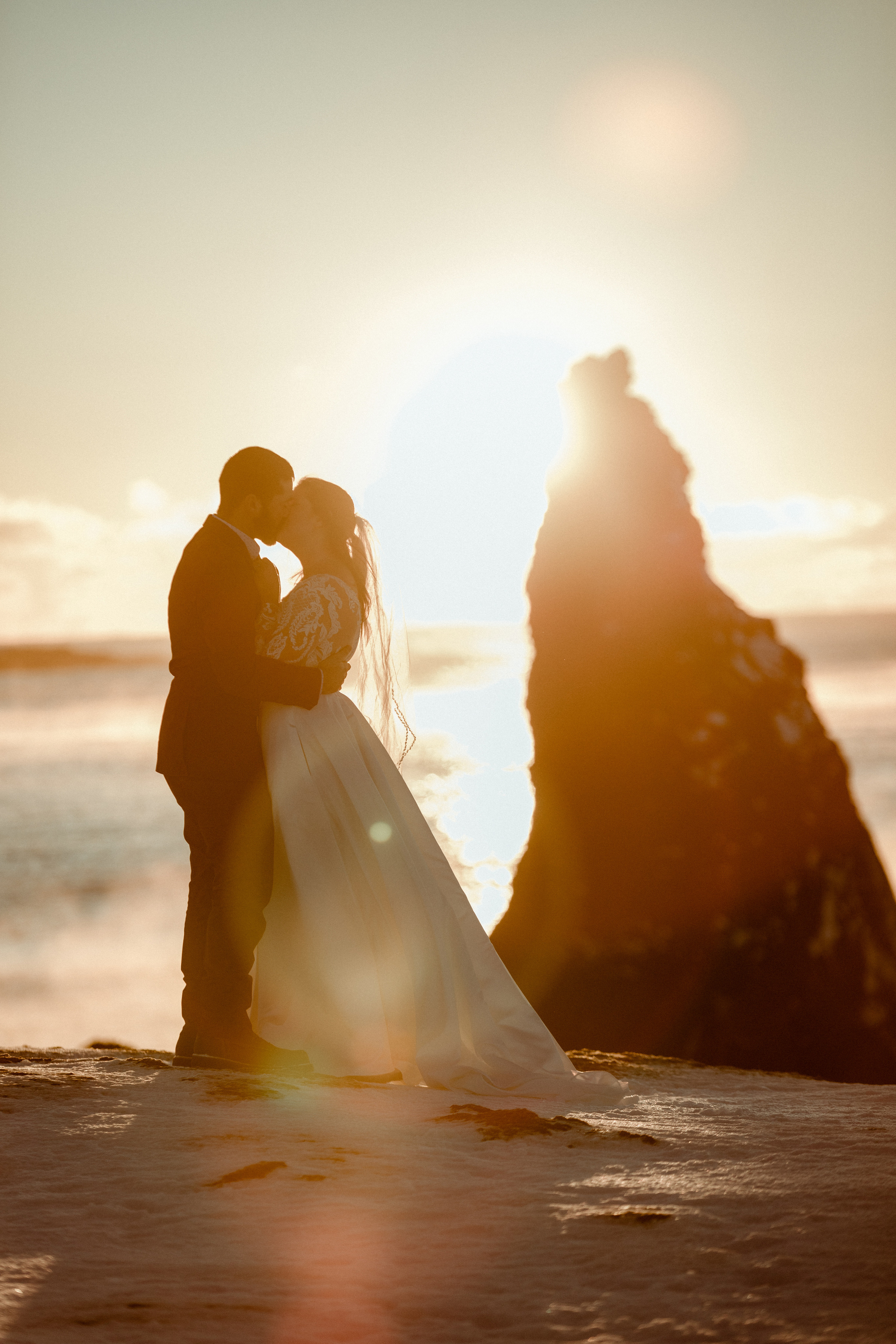 Golden Hour Elopement in Iceland. Iceland elopement photographer & videographer