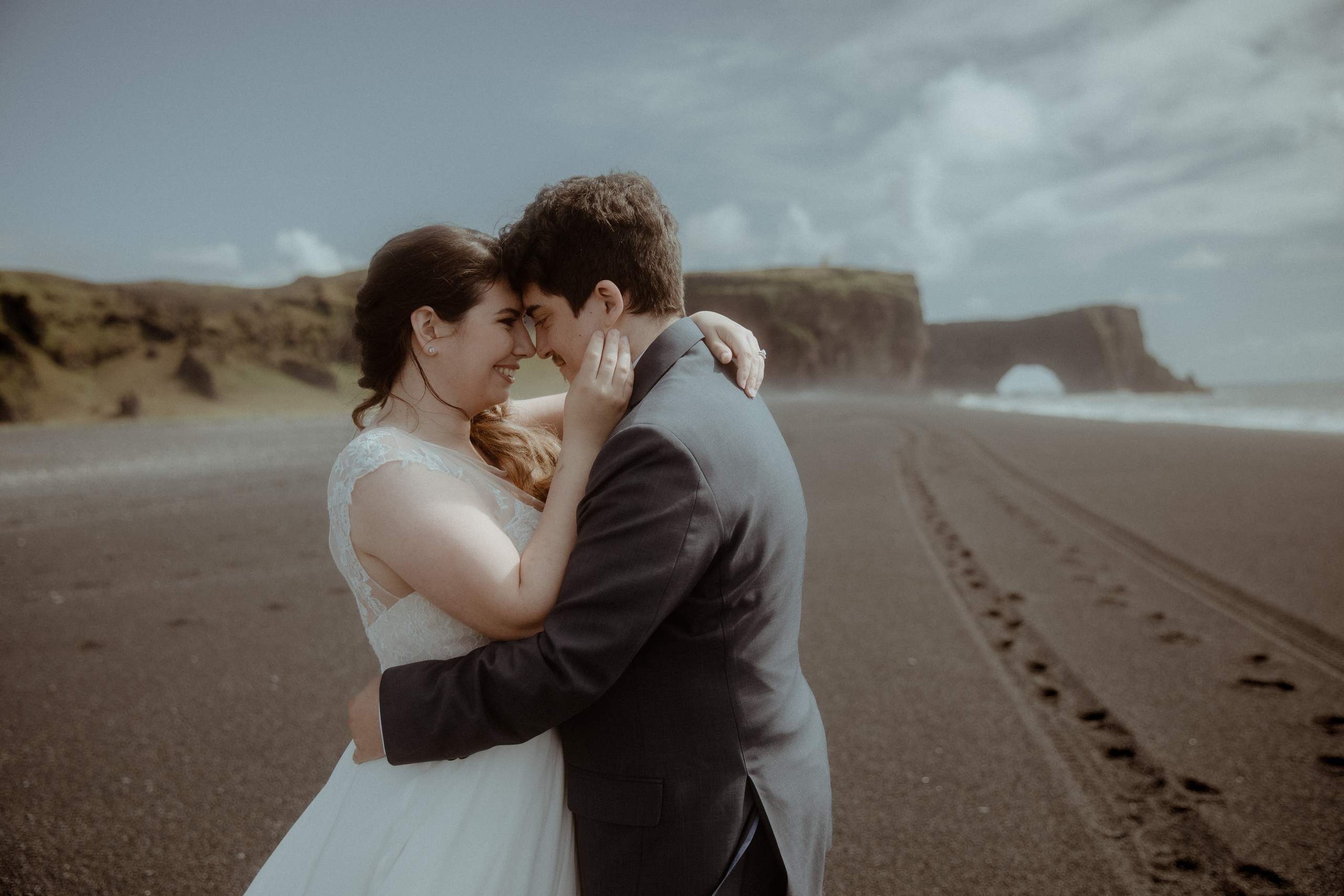 Private Black Sand Beach Elopement. Iceland elopement photographer & videographer
