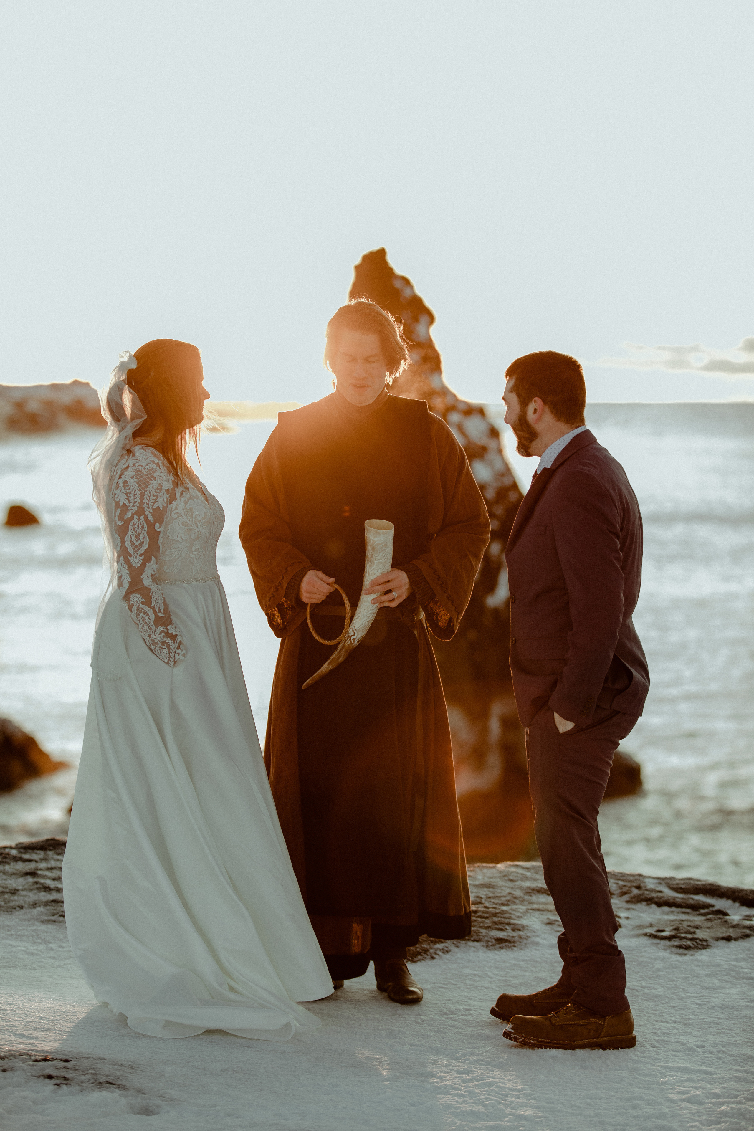 Golden Hour Elopement in Iceland. Iceland elopement photographer & videographer