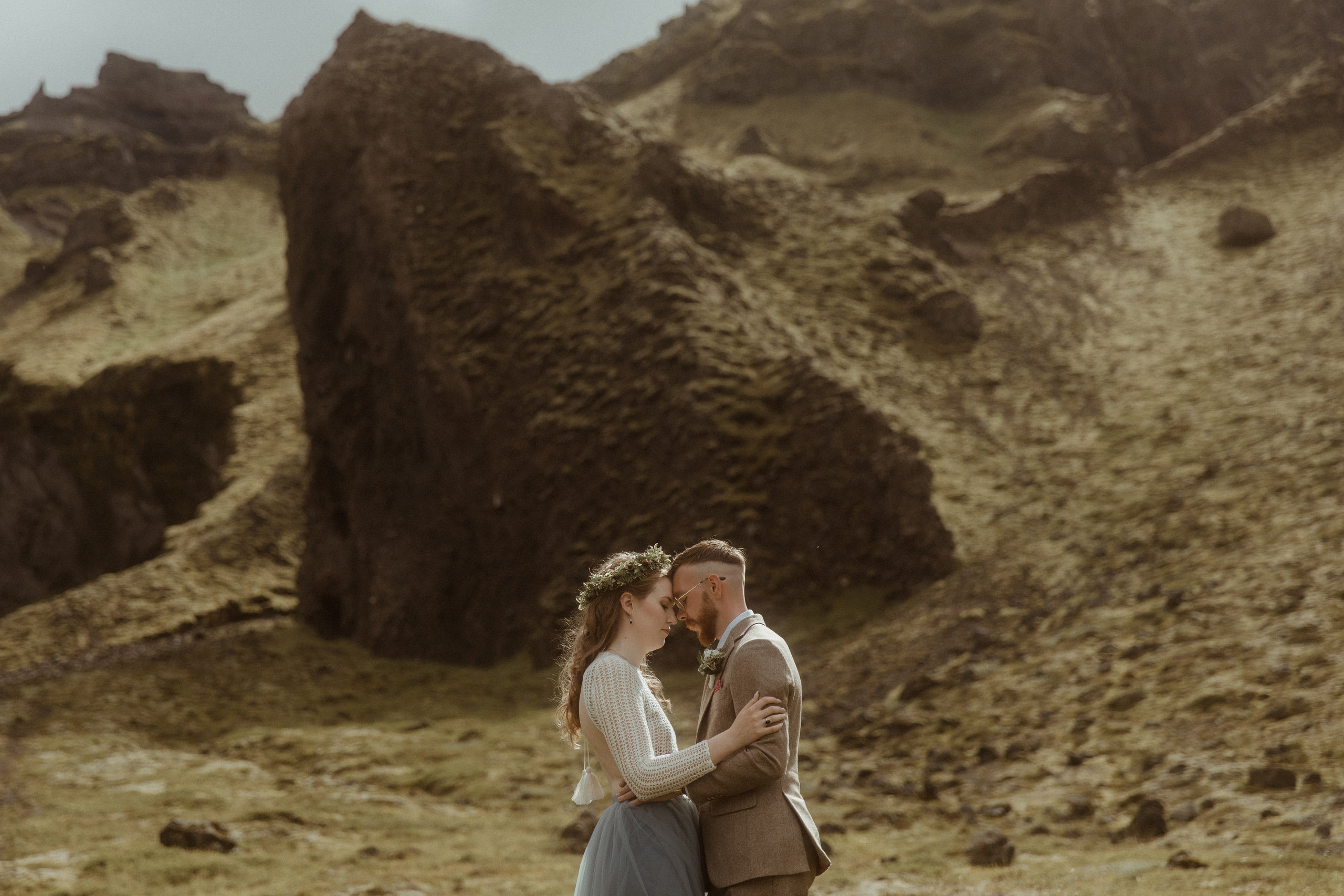 Iceland Secret Waterfall Elopement. Iceland elopement photographer & videographer