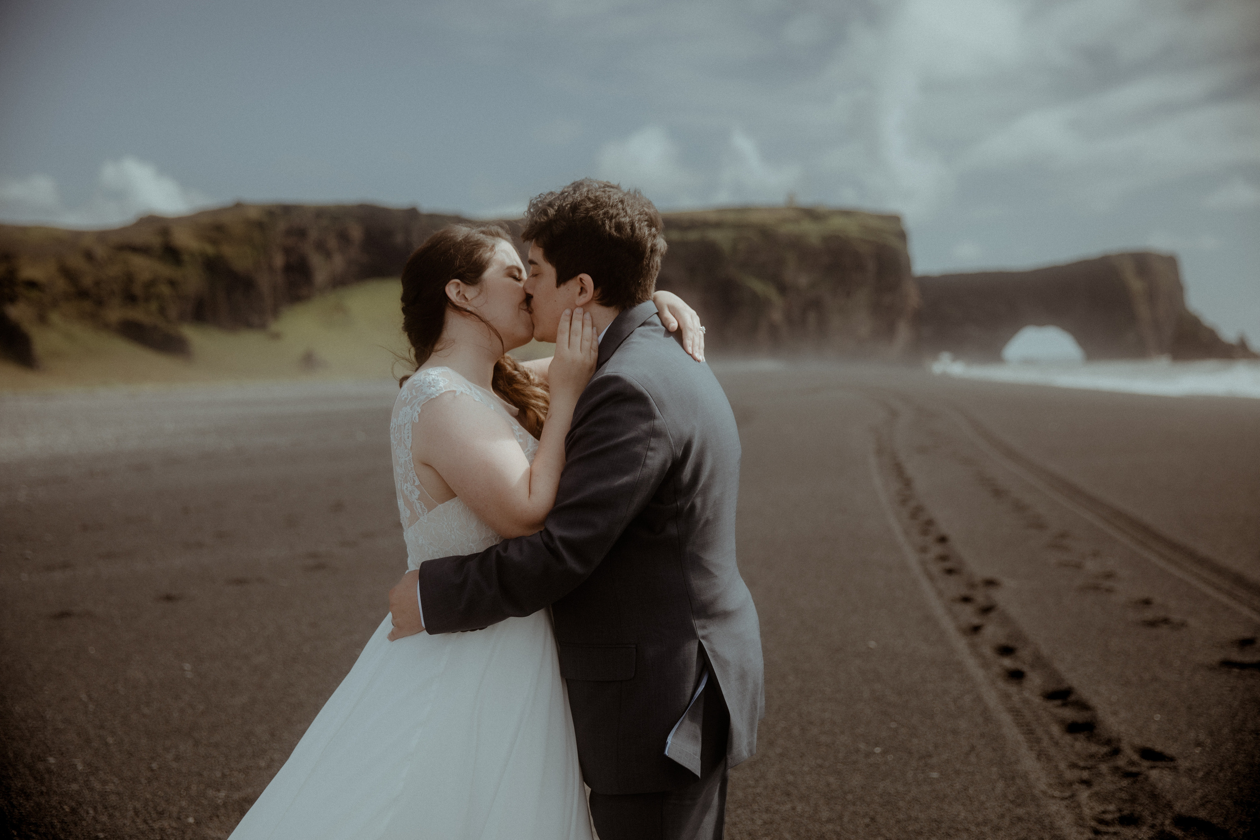 Private Black Sand Beach Elopement. Iceland elopement photographer & videographer