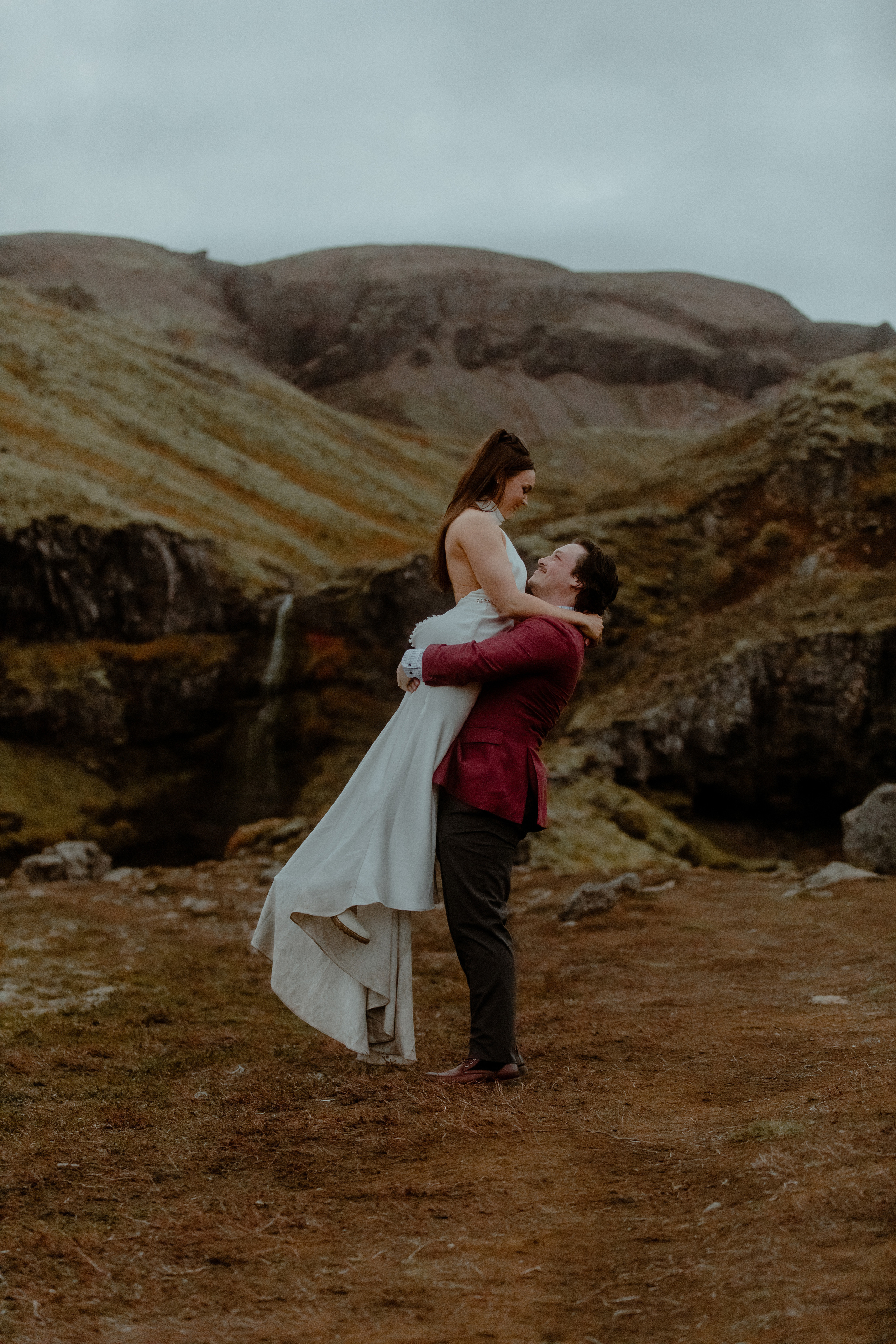 Secret hiking Elopement in Iceland. Iceland elopement photographer & videographer