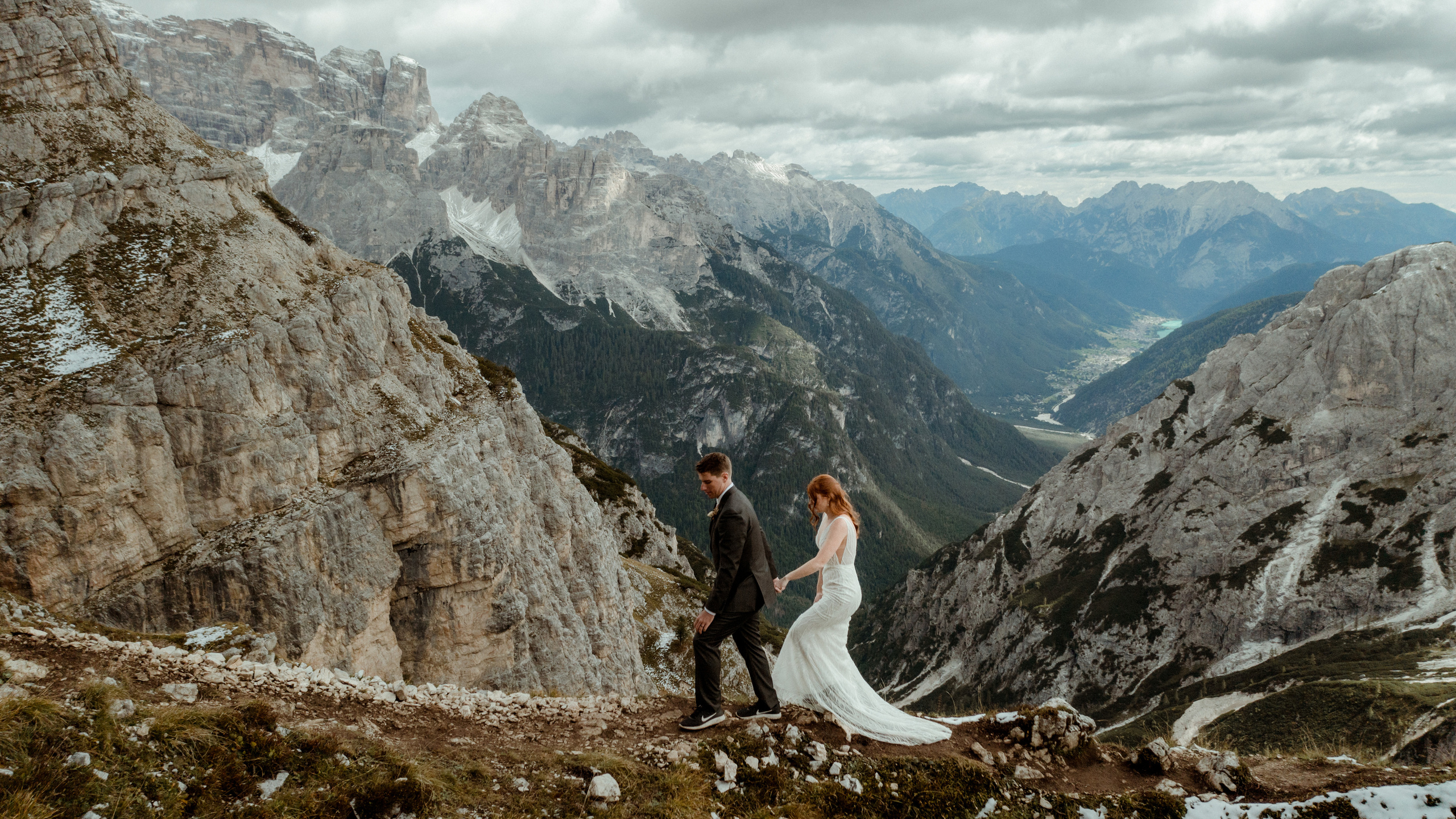Italian Elopement in the Dolomites. Iceland elopement photographer & videographer