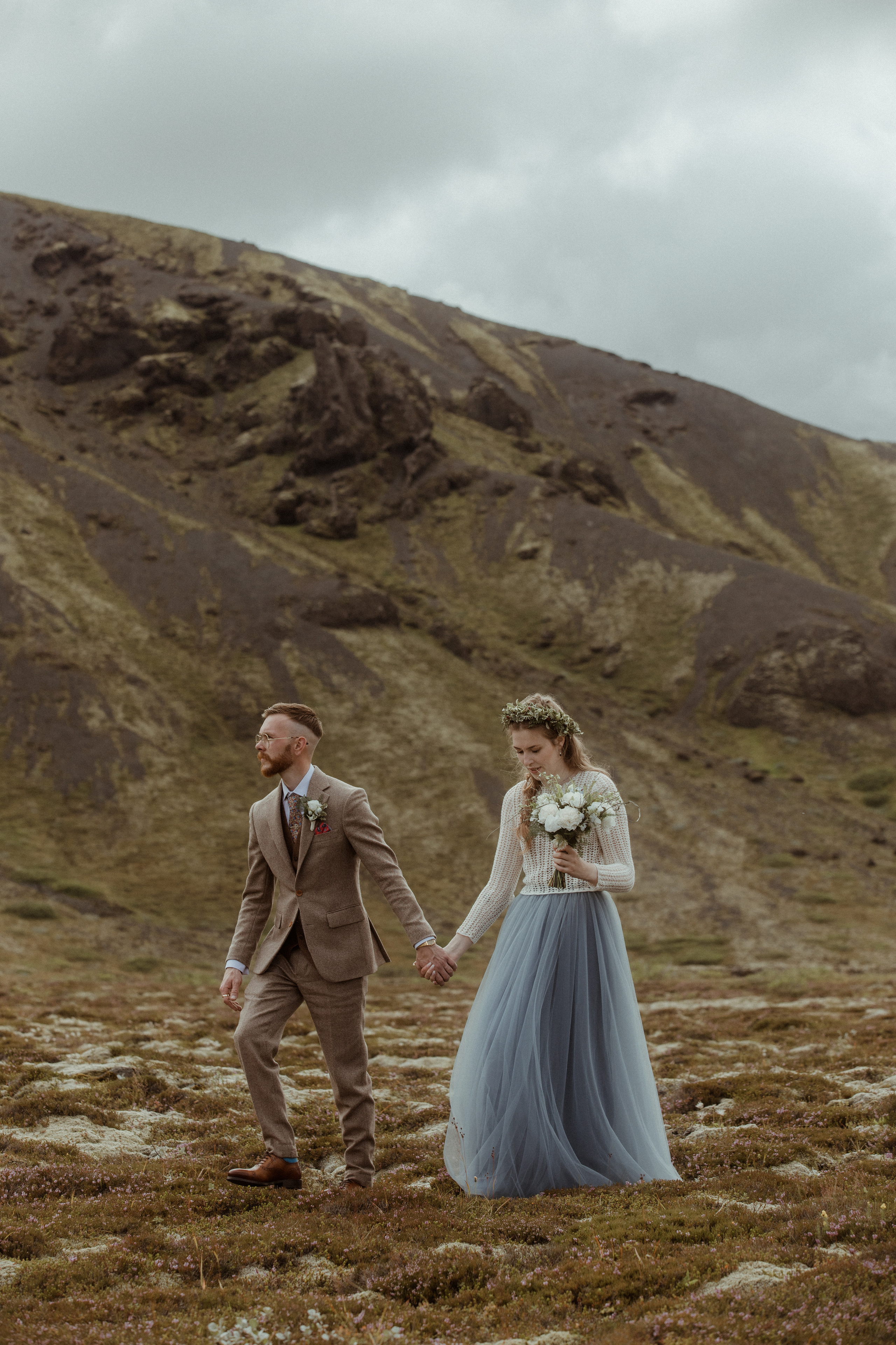 Iceland Secret Waterfall Elopement. Iceland elopement photographer & videographer