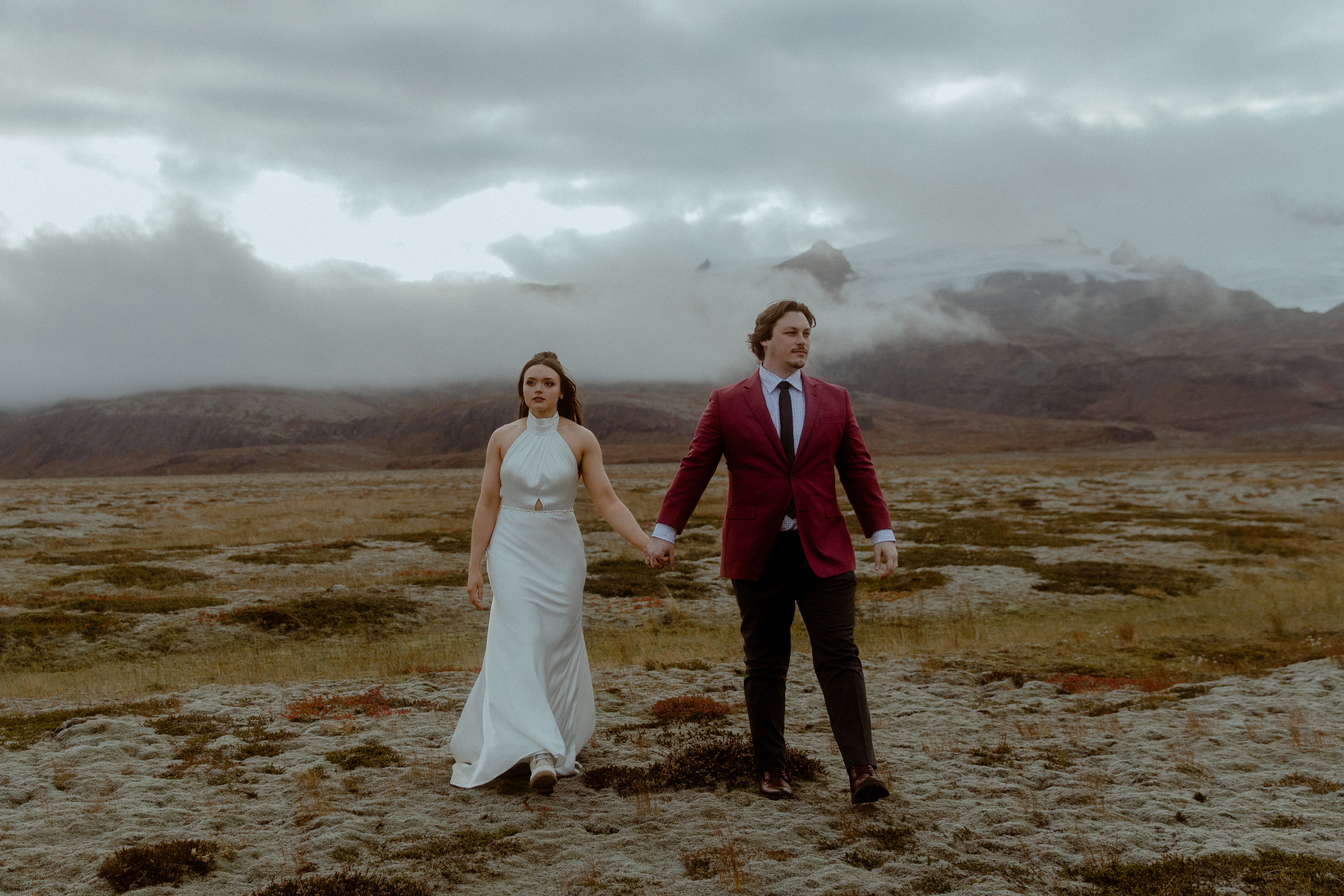 Secret hiking Elopement in Iceland. Iceland elopement photographer & videographer