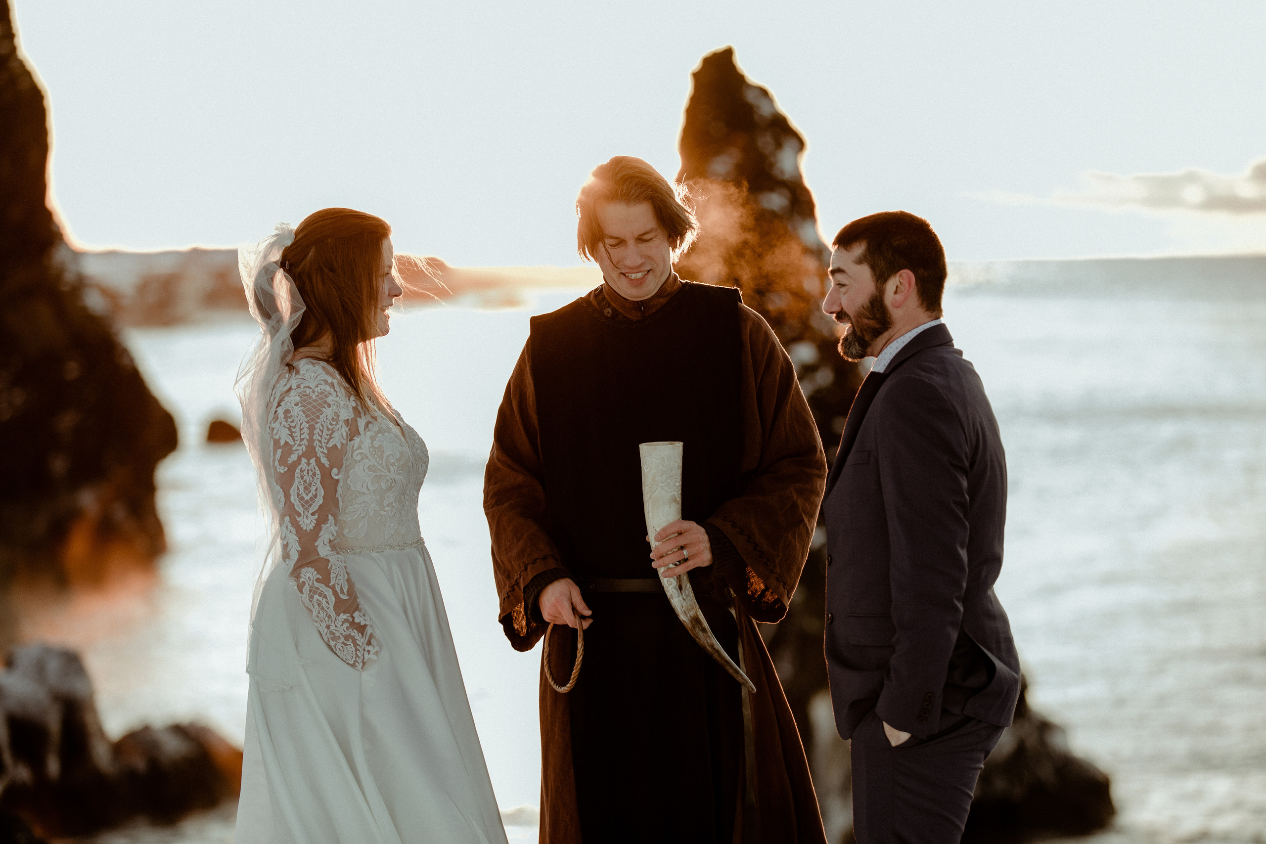 Golden Hour Elopement in Iceland. Iceland elopement photographer & videographer