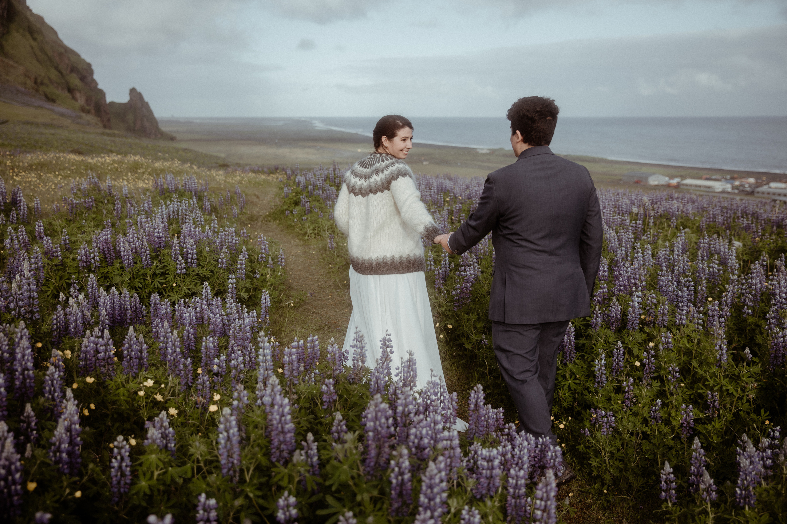 Private Black Sand Beach Elopement. Iceland elopement photographer & videographer