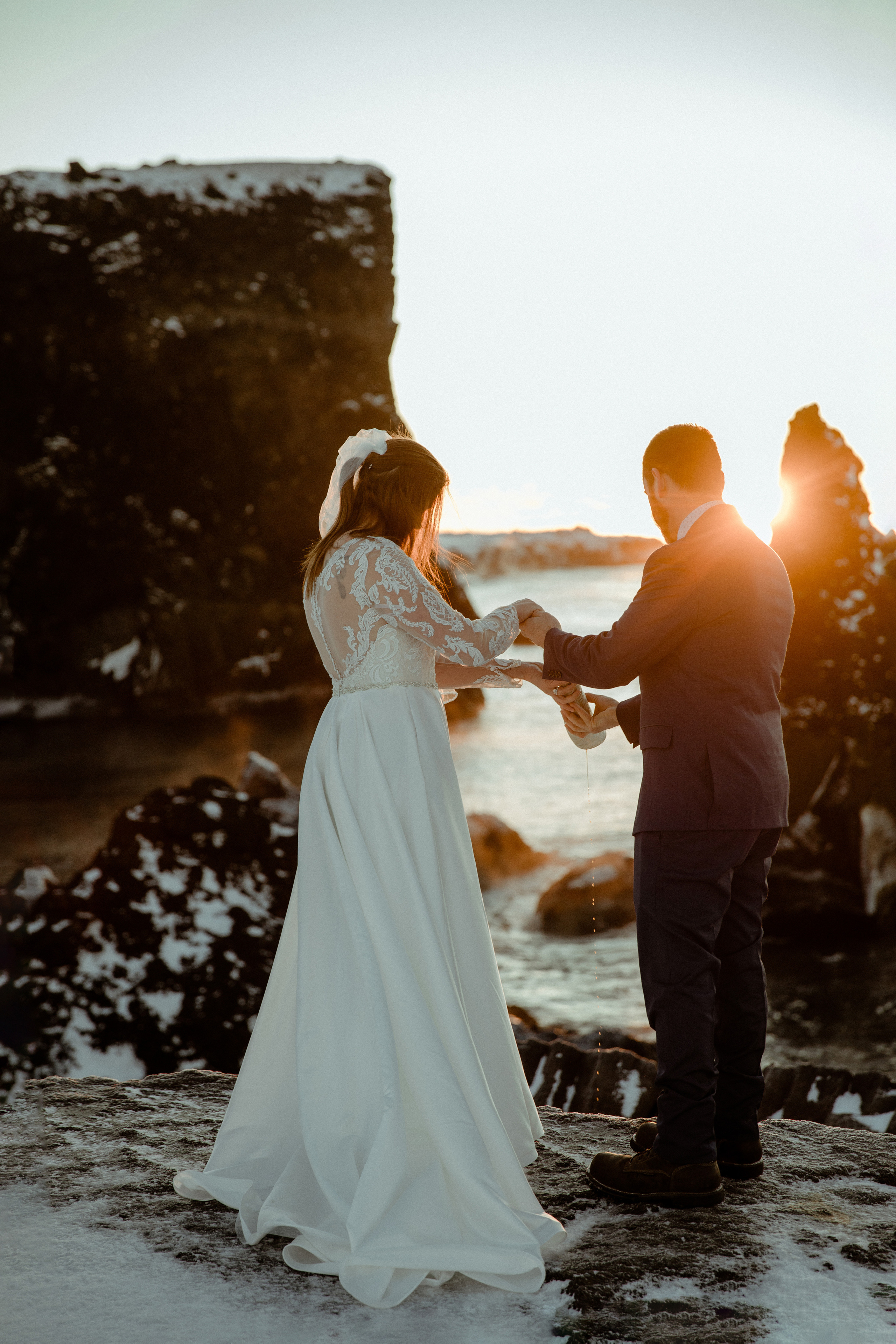 Golden Hour Elopement in Iceland. Iceland elopement photographer & videographer