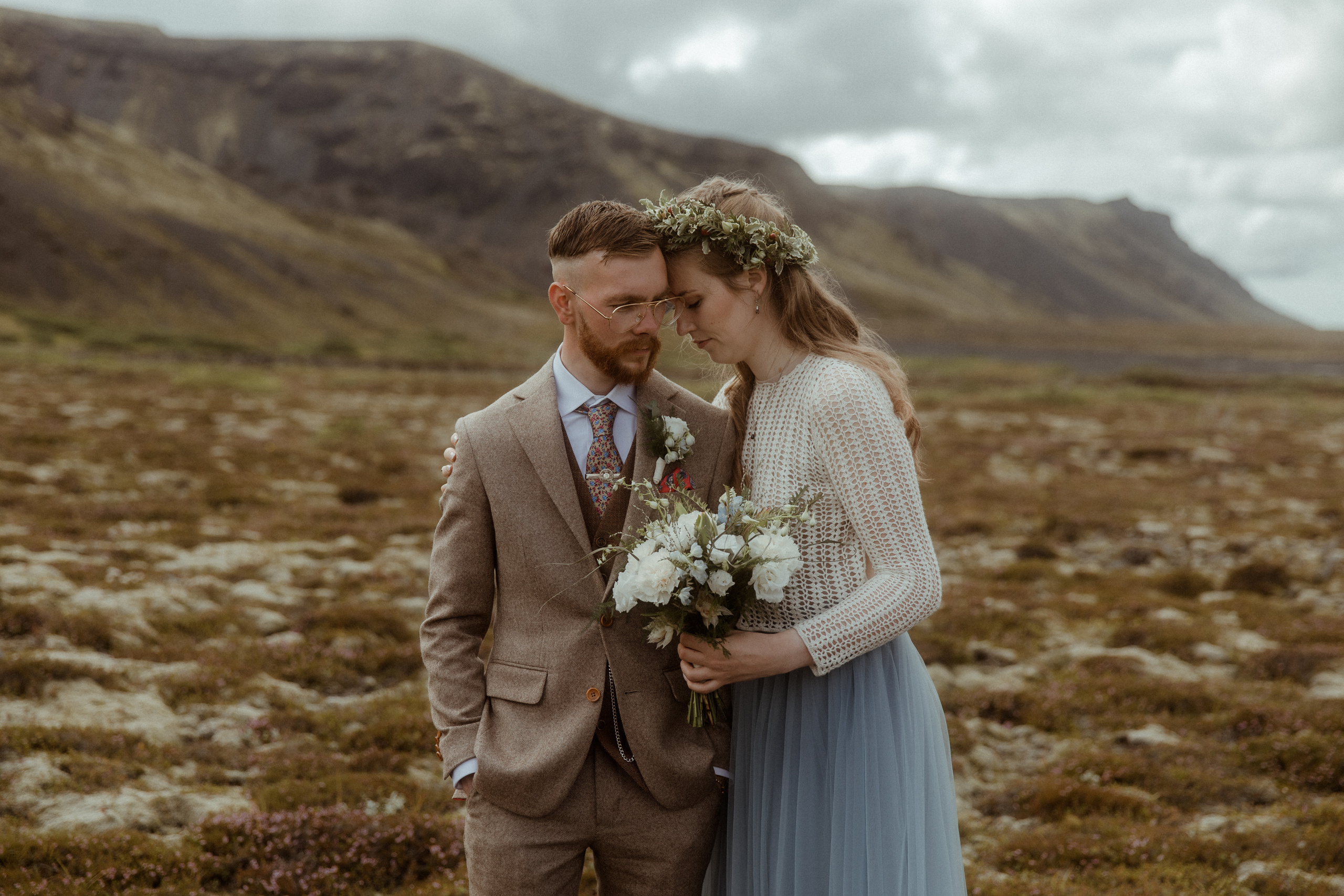 Iceland Secret Waterfall Elopement. Iceland elopement photographer & videographer