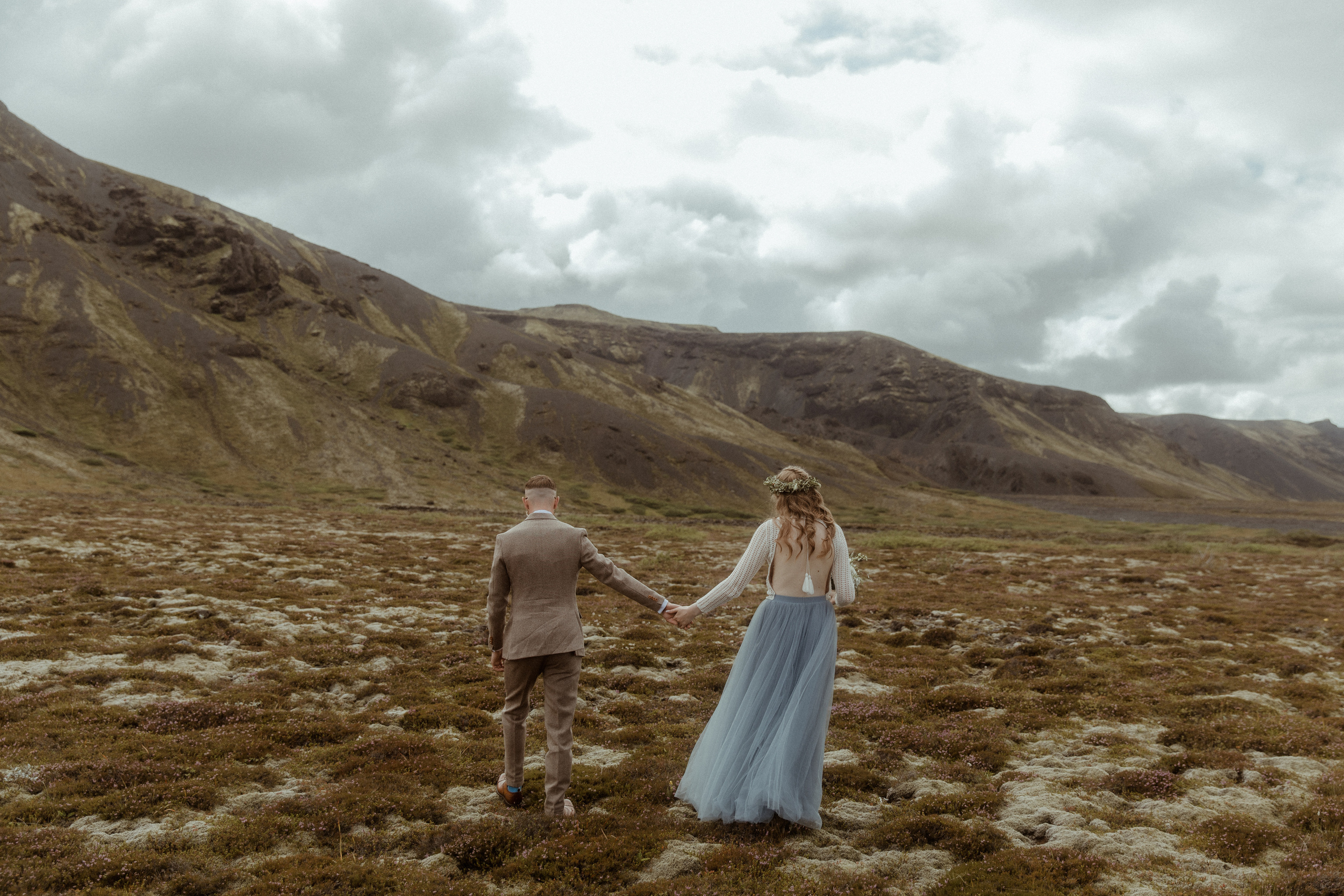 Iceland Secret Waterfall Elopement. Iceland elopement photographer & videographer