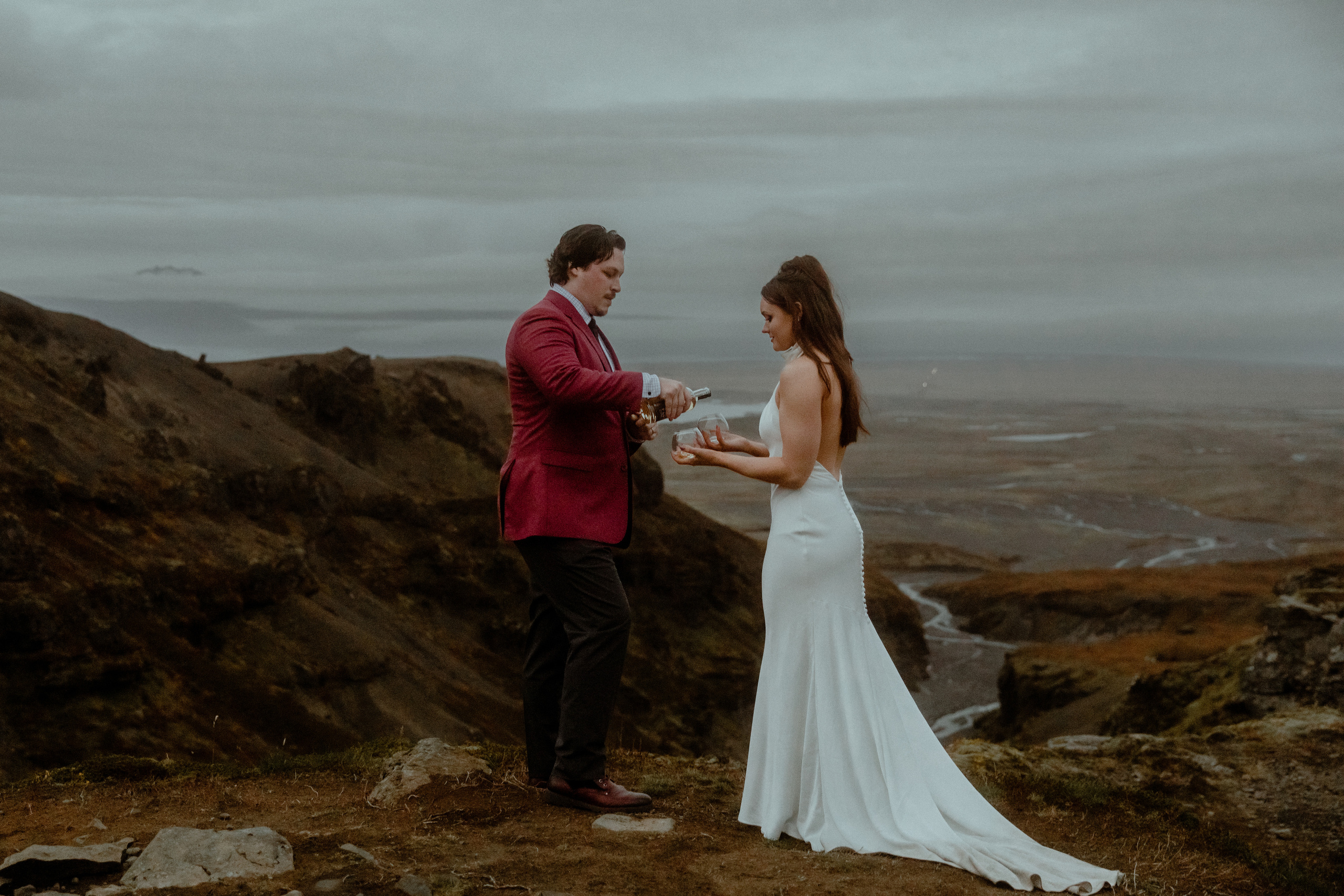 Secret hiking Elopement in Iceland. Iceland elopement photographer & videographer