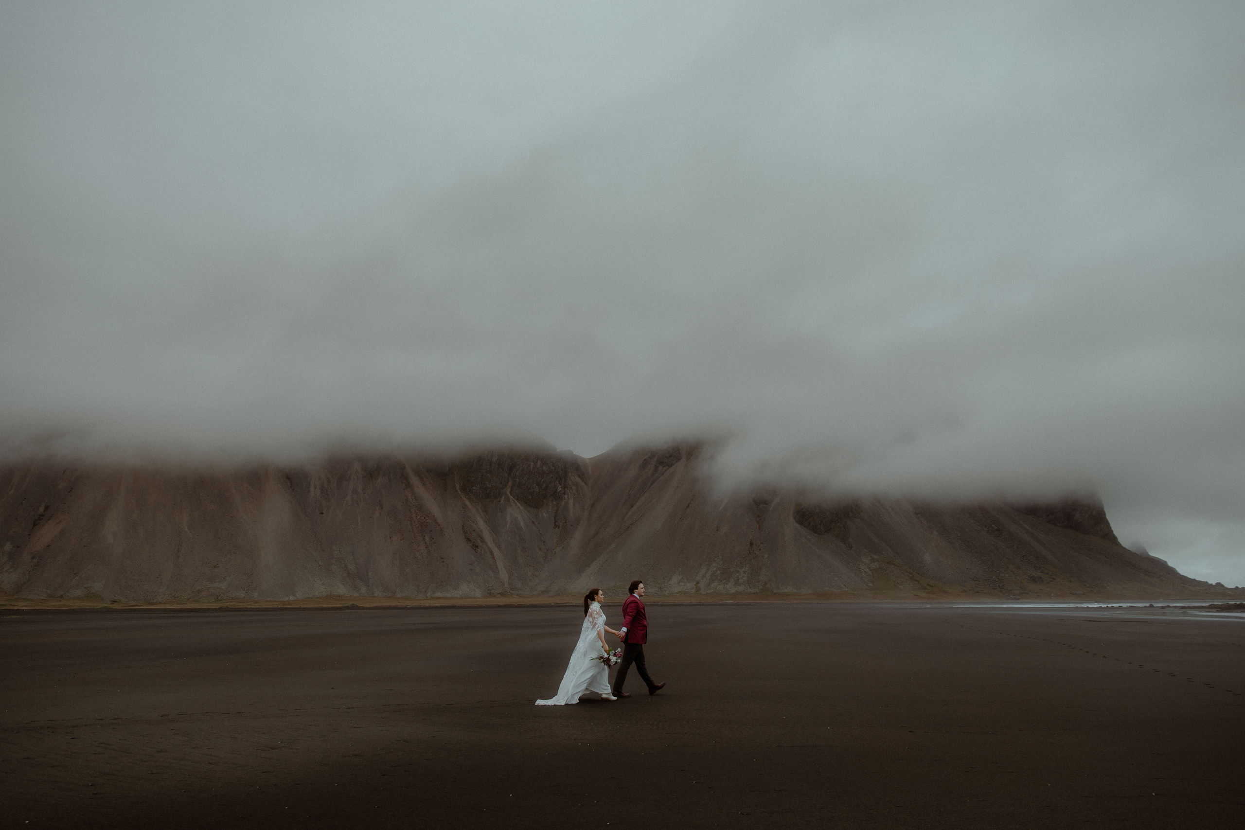 Secret hiking Elopement in Iceland. Iceland elopement photographer & videographer