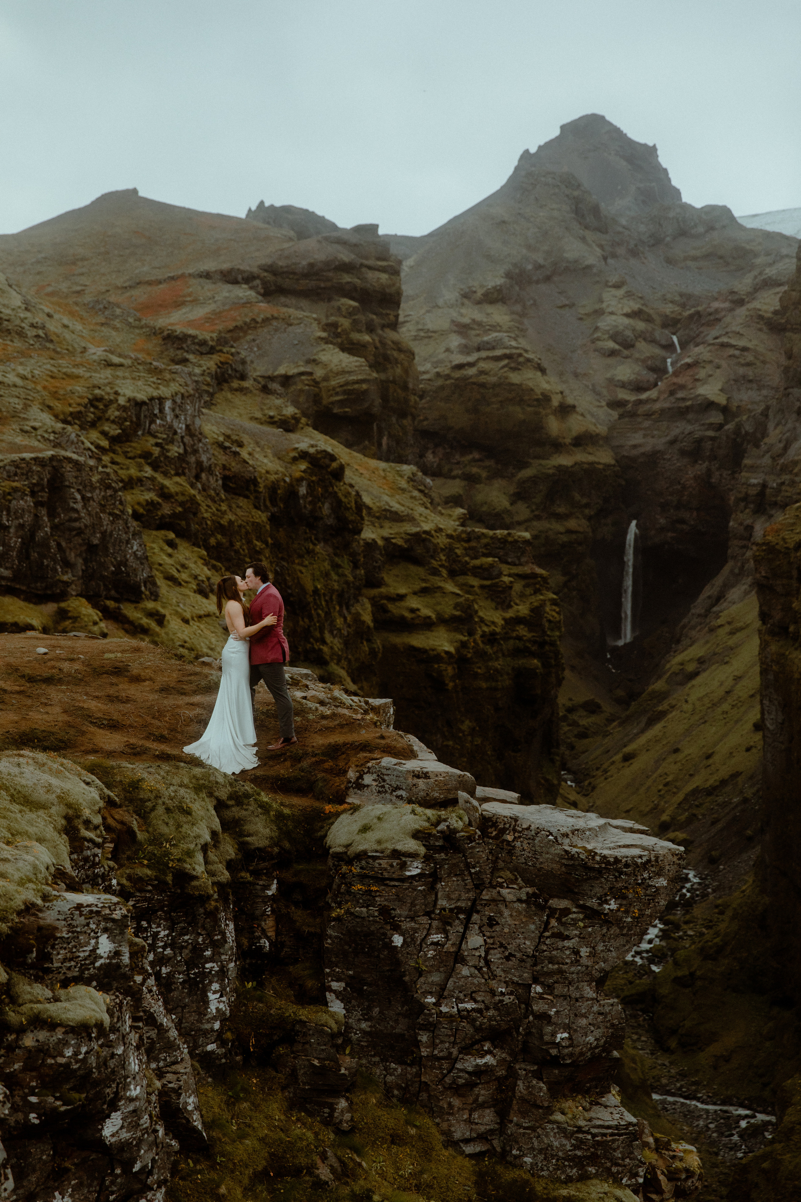 Secret hiking Elopement in Iceland. Iceland elopement photographer & videographer