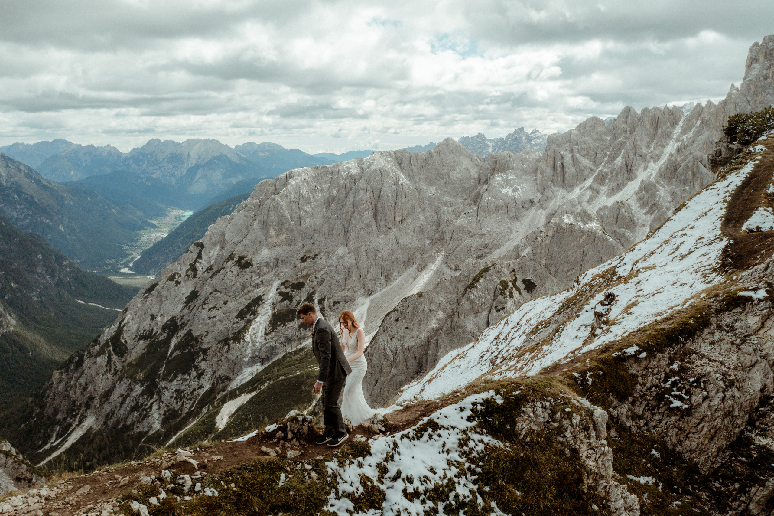 Italian Elopement in the Dolomites. Iceland elopement photographer & videographer