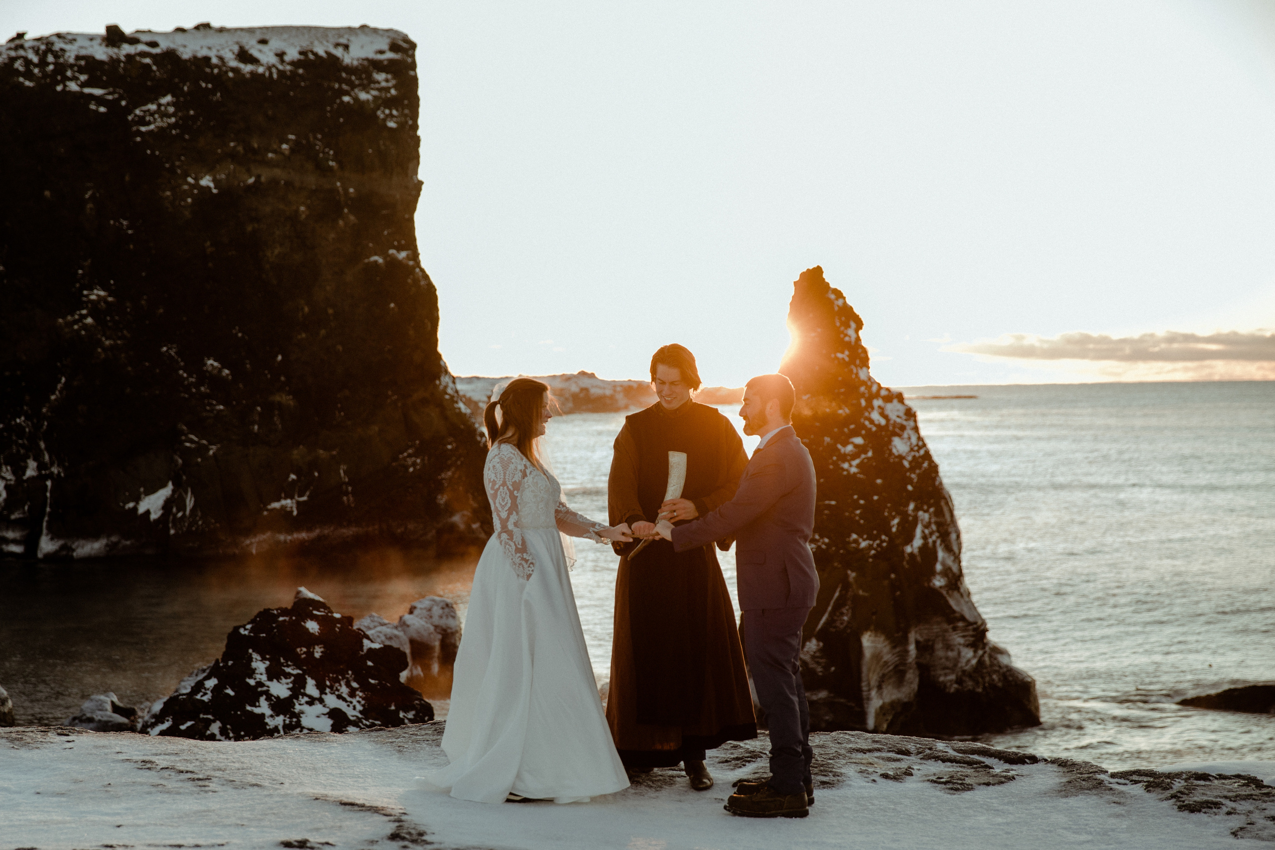 Golden Hour Elopement in Iceland. Iceland elopement photographer & videographer