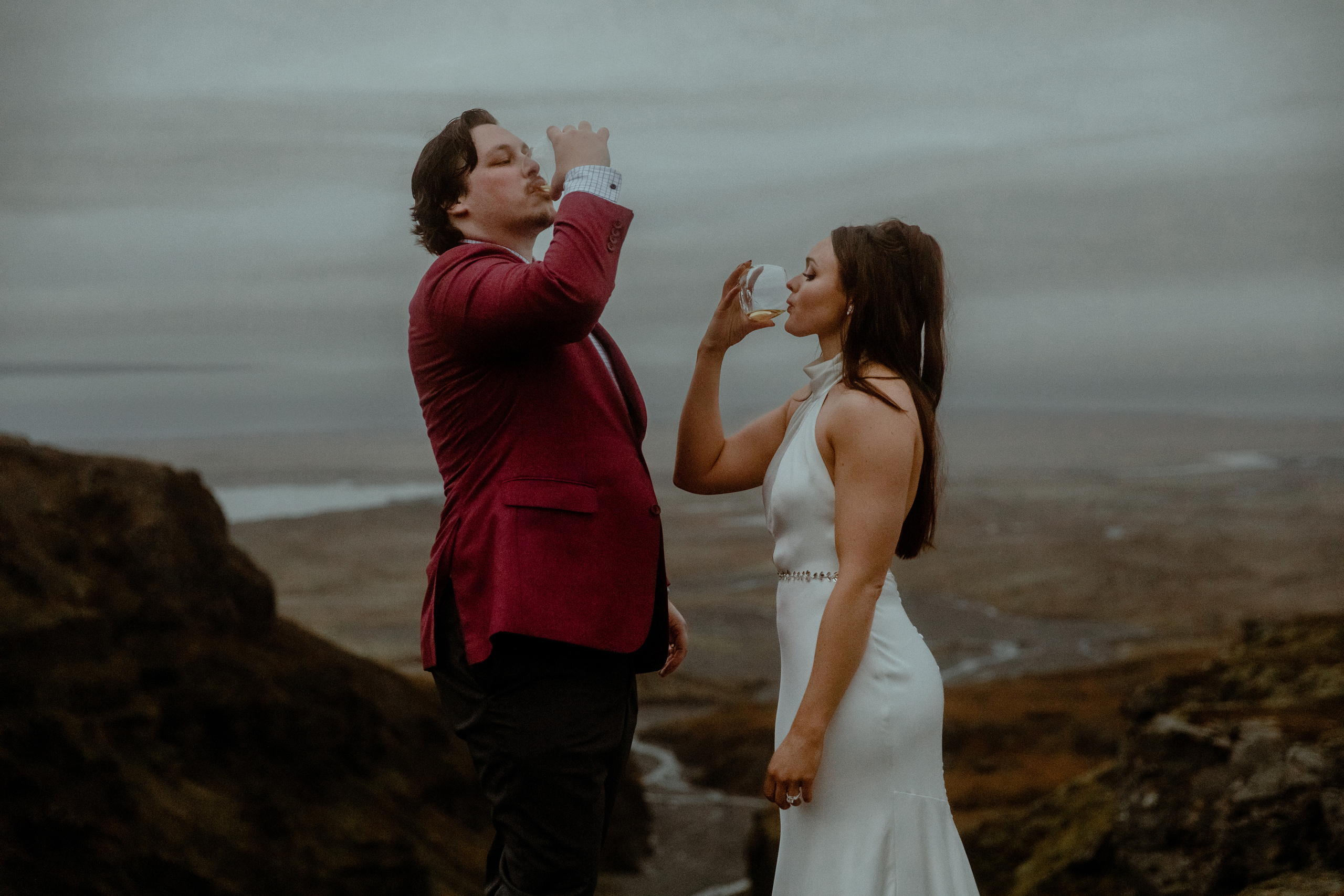 Secret hiking Elopement in Iceland. Iceland elopement photographer & videographer