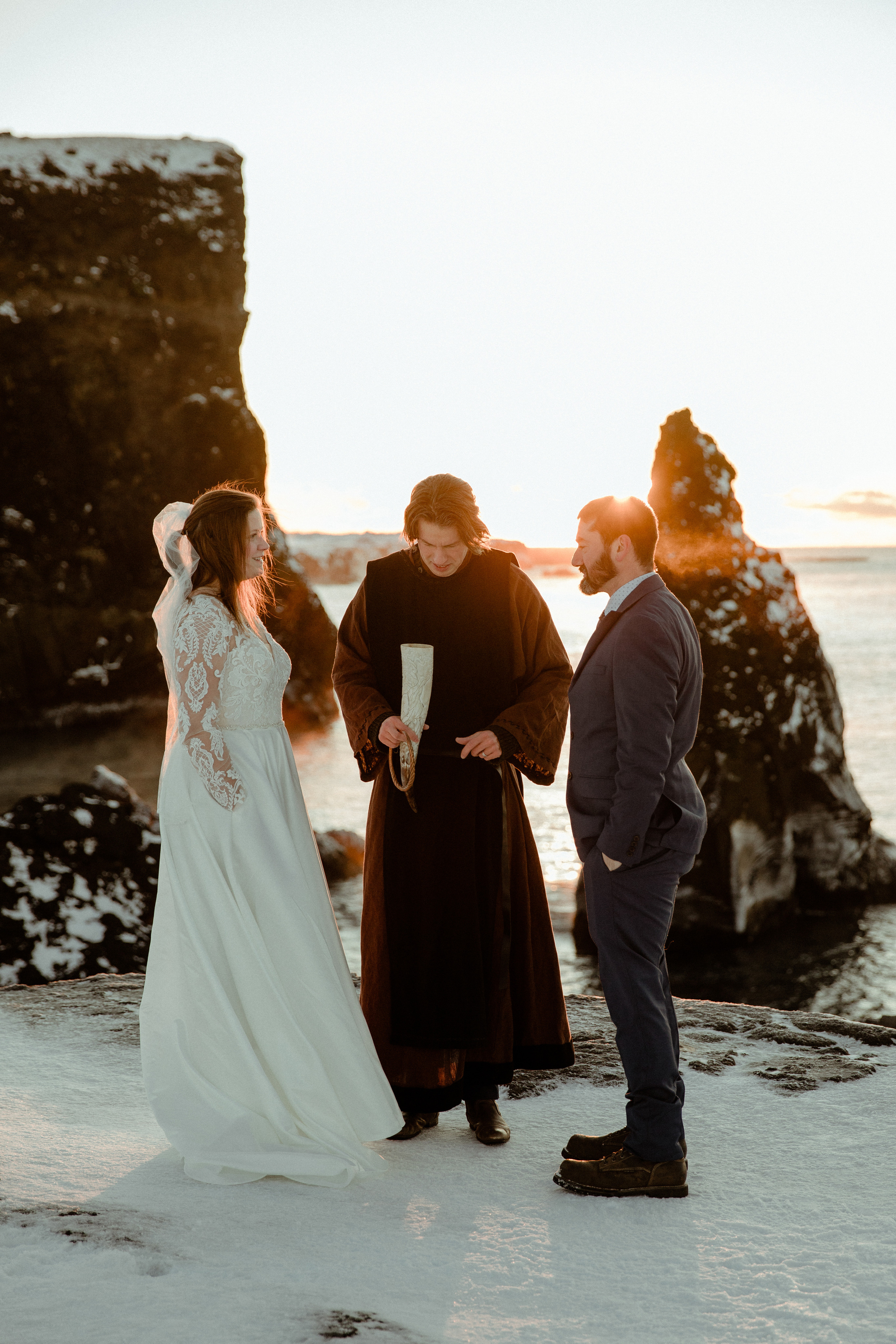 Golden Hour Elopement in Iceland. Iceland elopement photographer & videographer